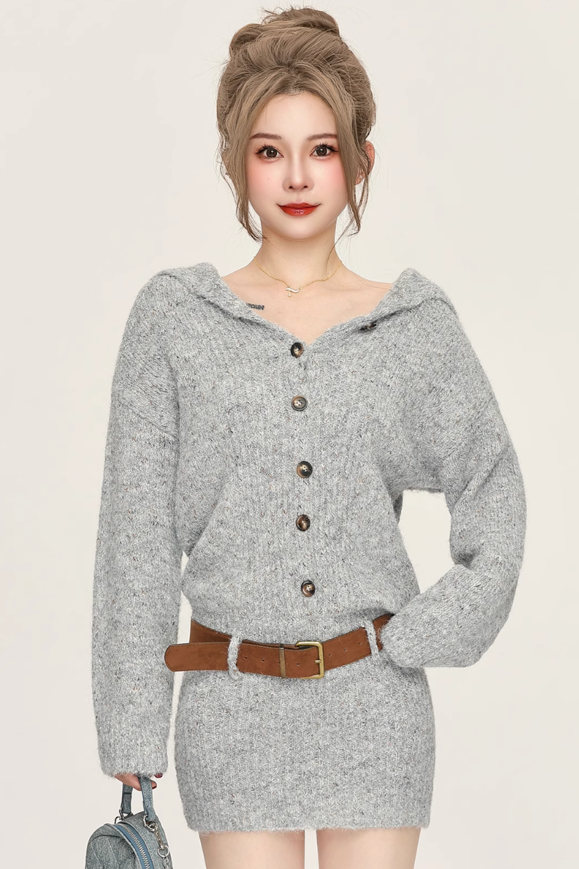 Knit sailor fit one-piece DL1260