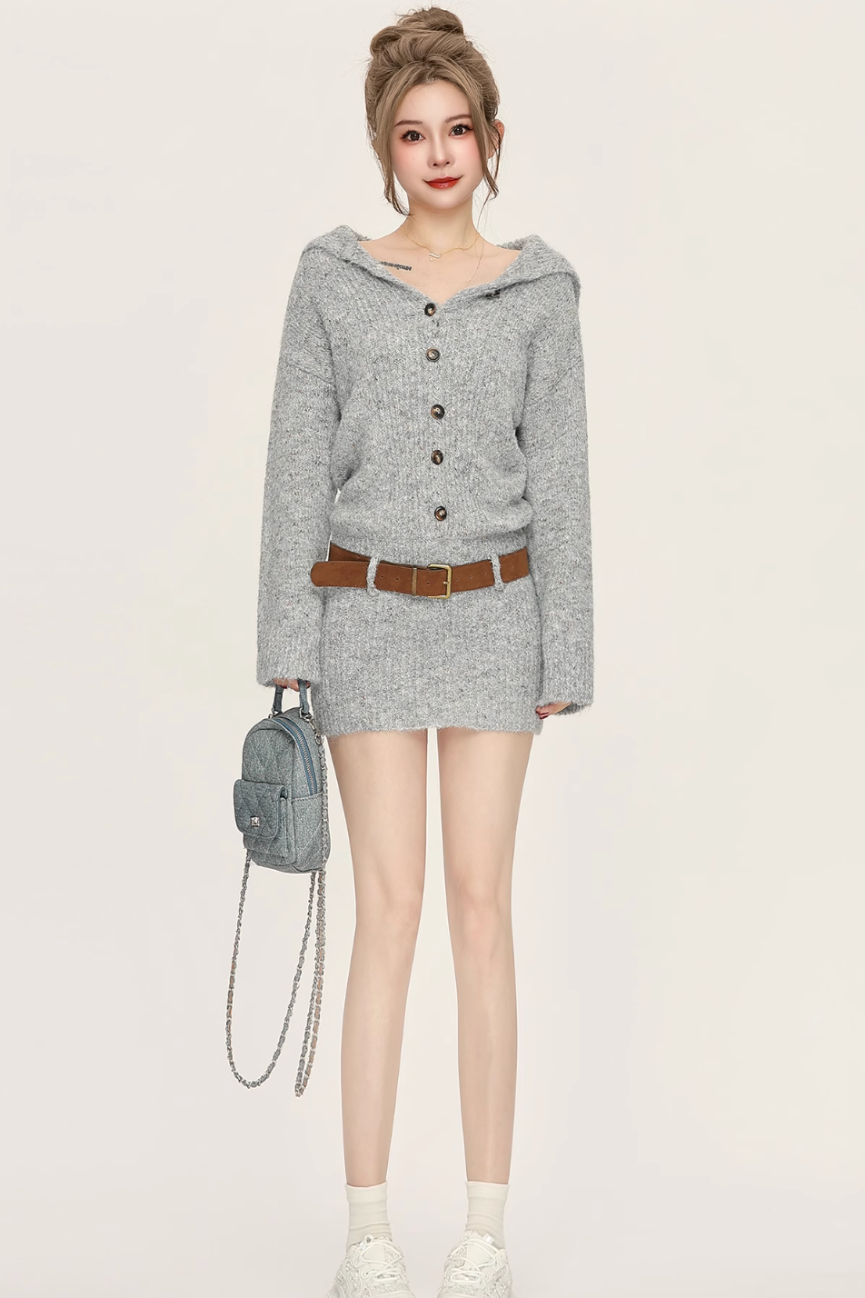 Knit sailor fit one-piece DL1260