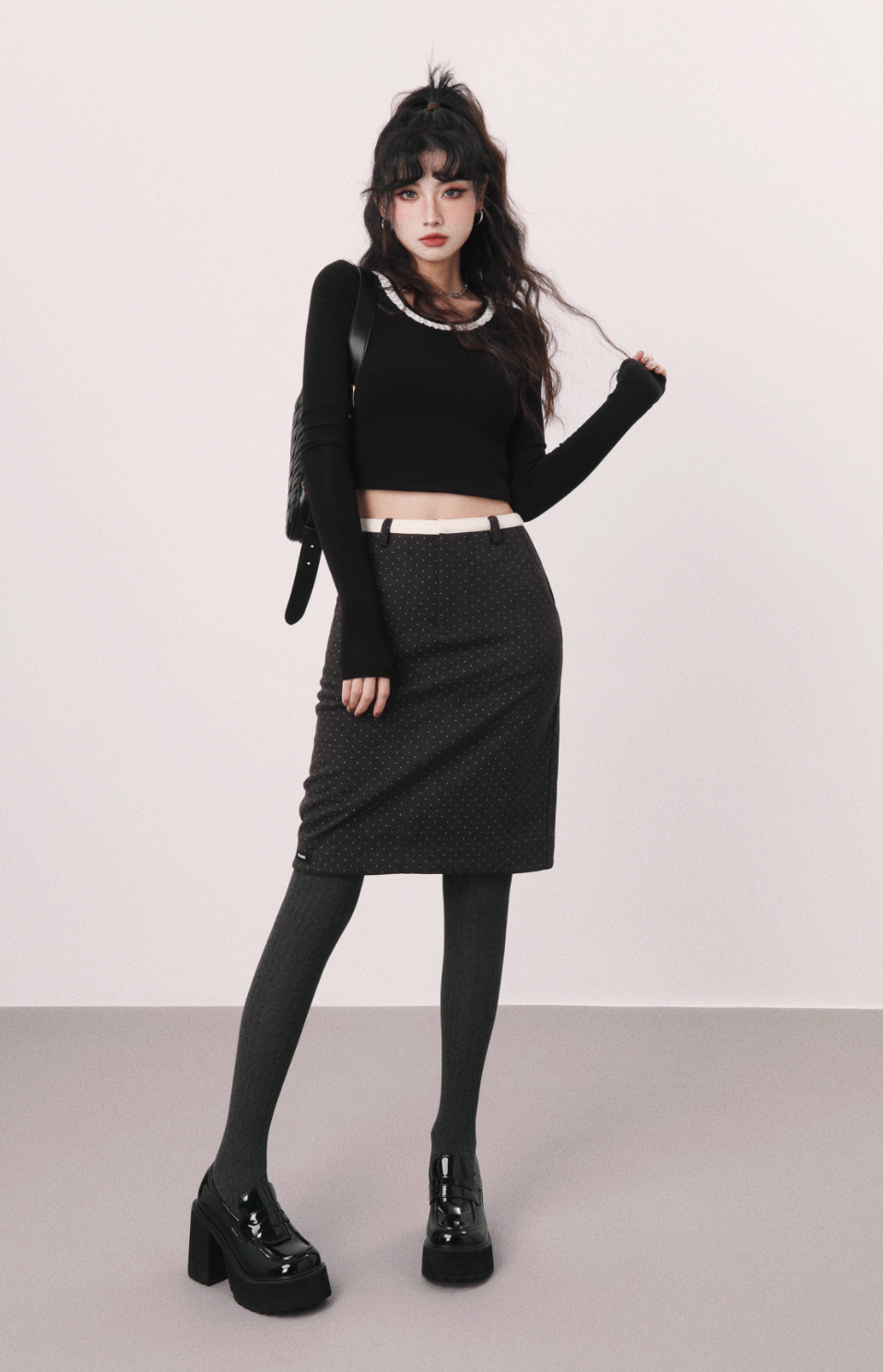 frill trendy ballet tops DL1281