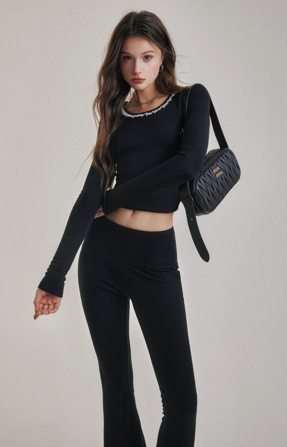 frill trendy ballet tops DL1281