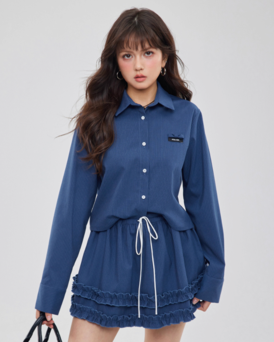 denim frill set up DL1305