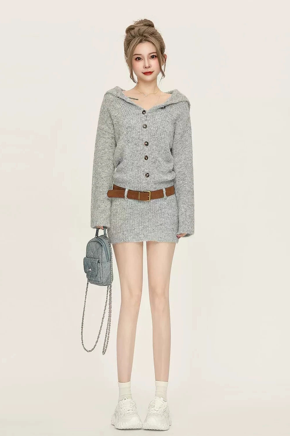 Knit sailor fit one-piece DL1260