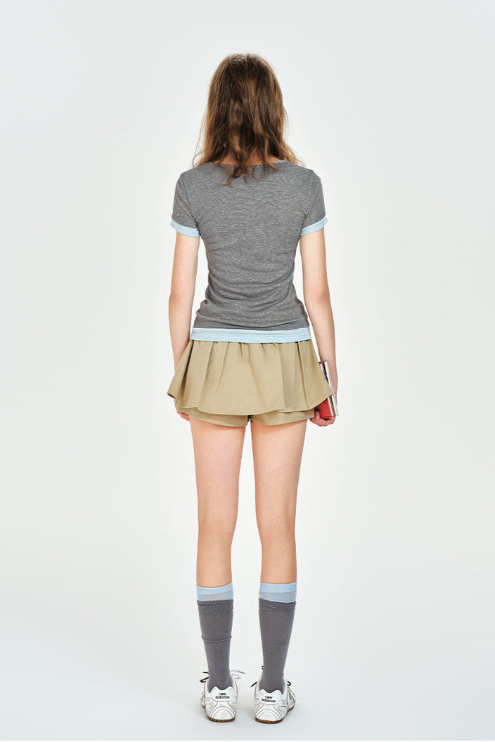 half sleeve doubie color knitDL10103