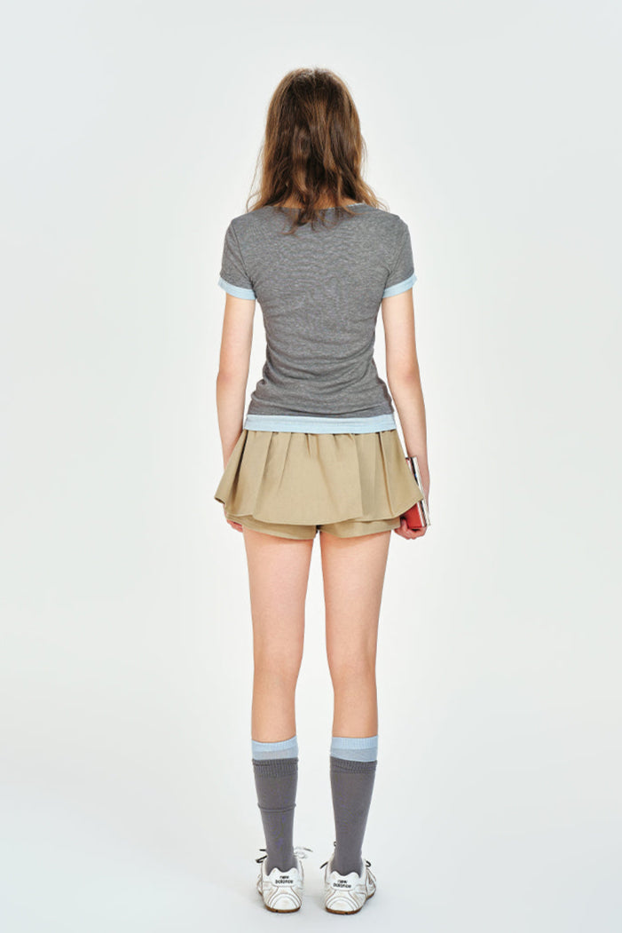 half sleeve doubie color knitDL10103