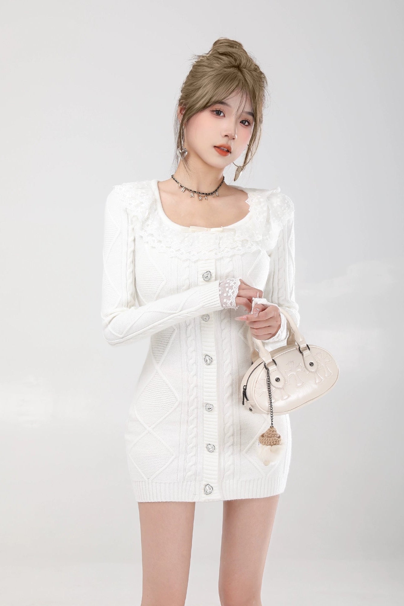 lace knit mini onepiece DL1463