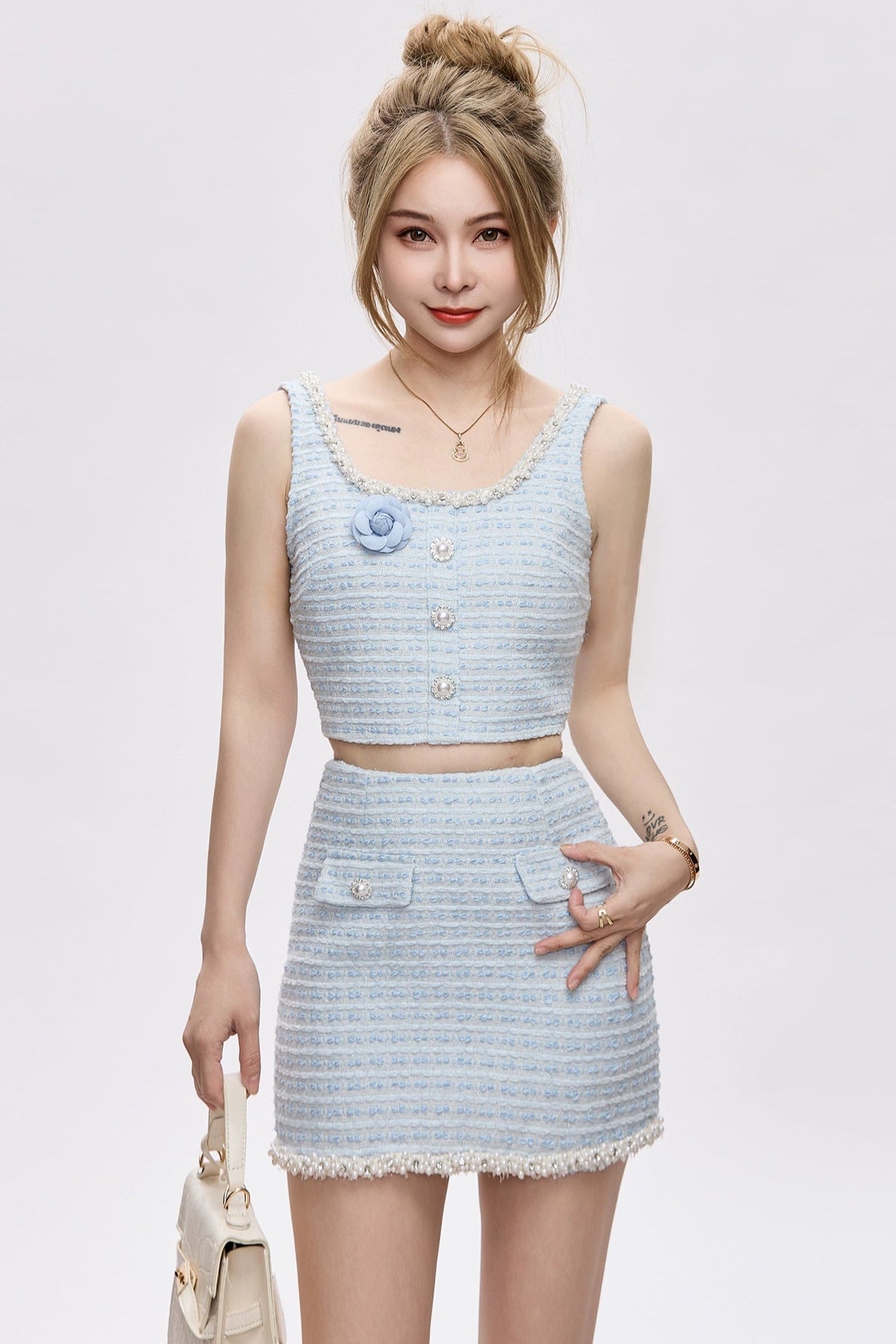 tweed bustier set up DL1384