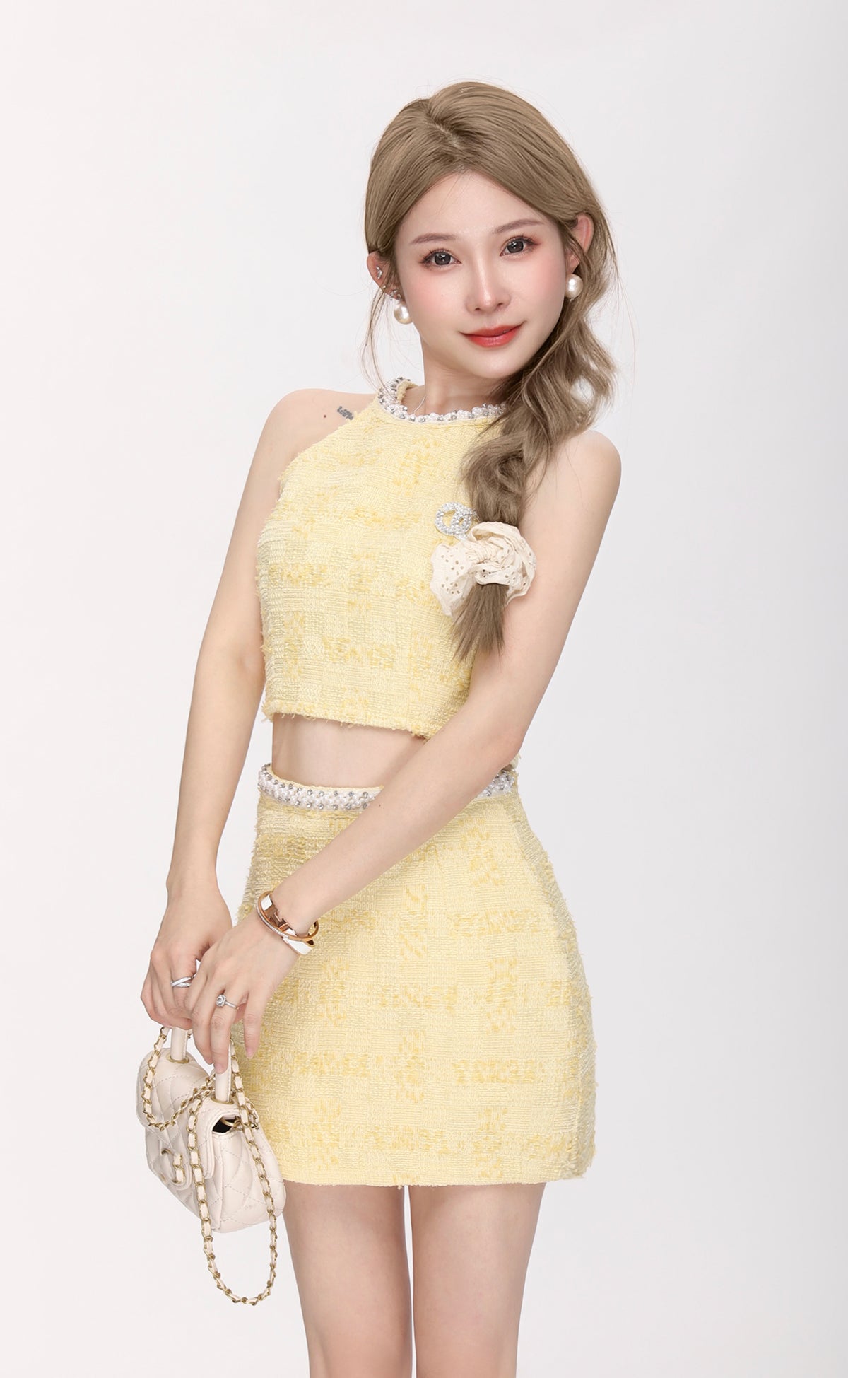 tweed bijoux set upDL1359