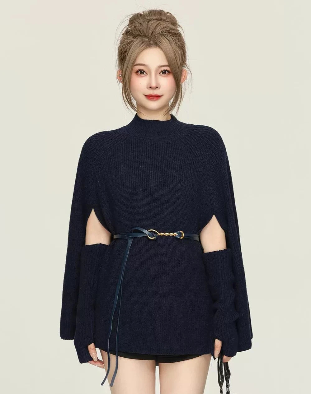 cape design Knit tops DL1251