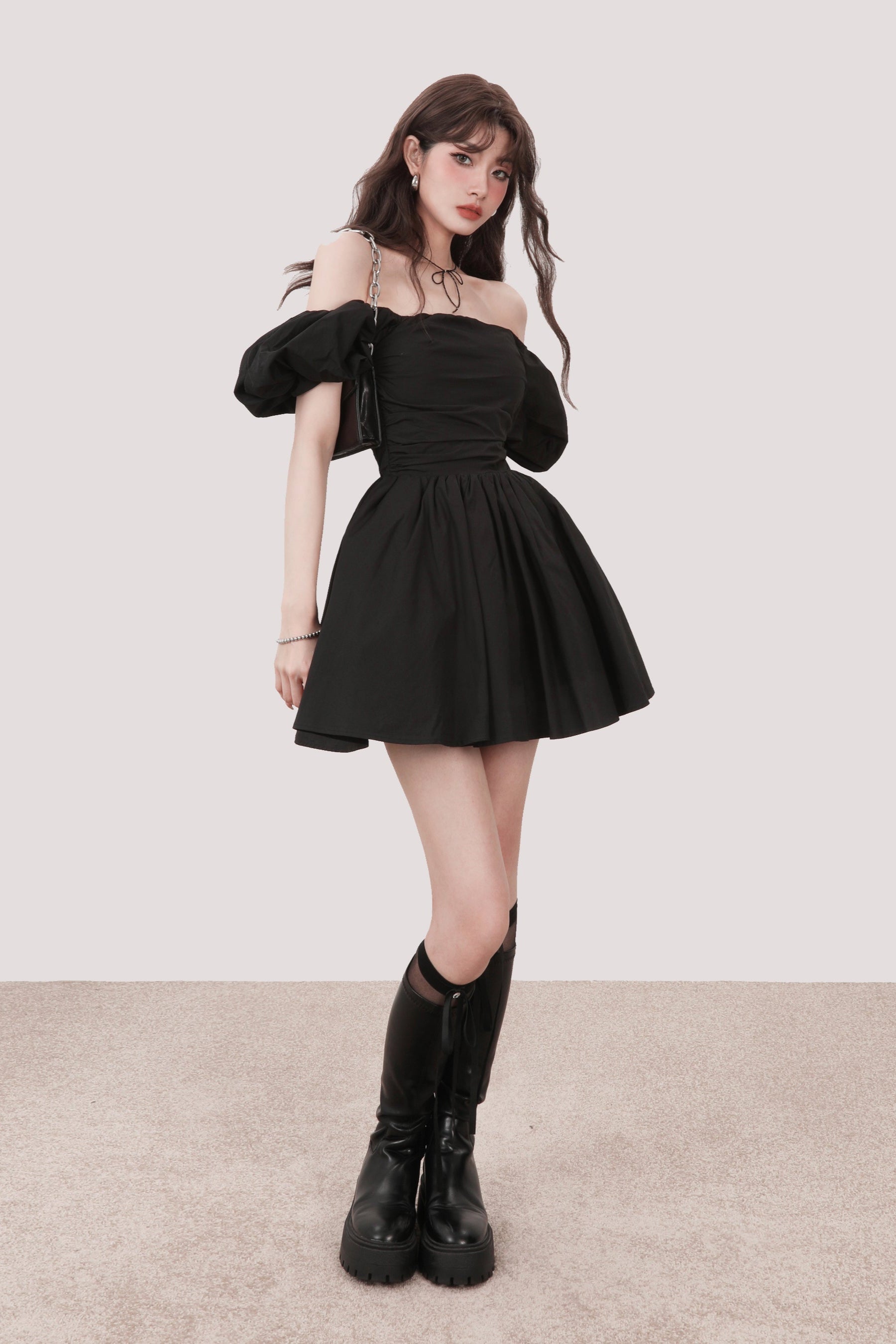 off shoulder elegant one-pice DL1328