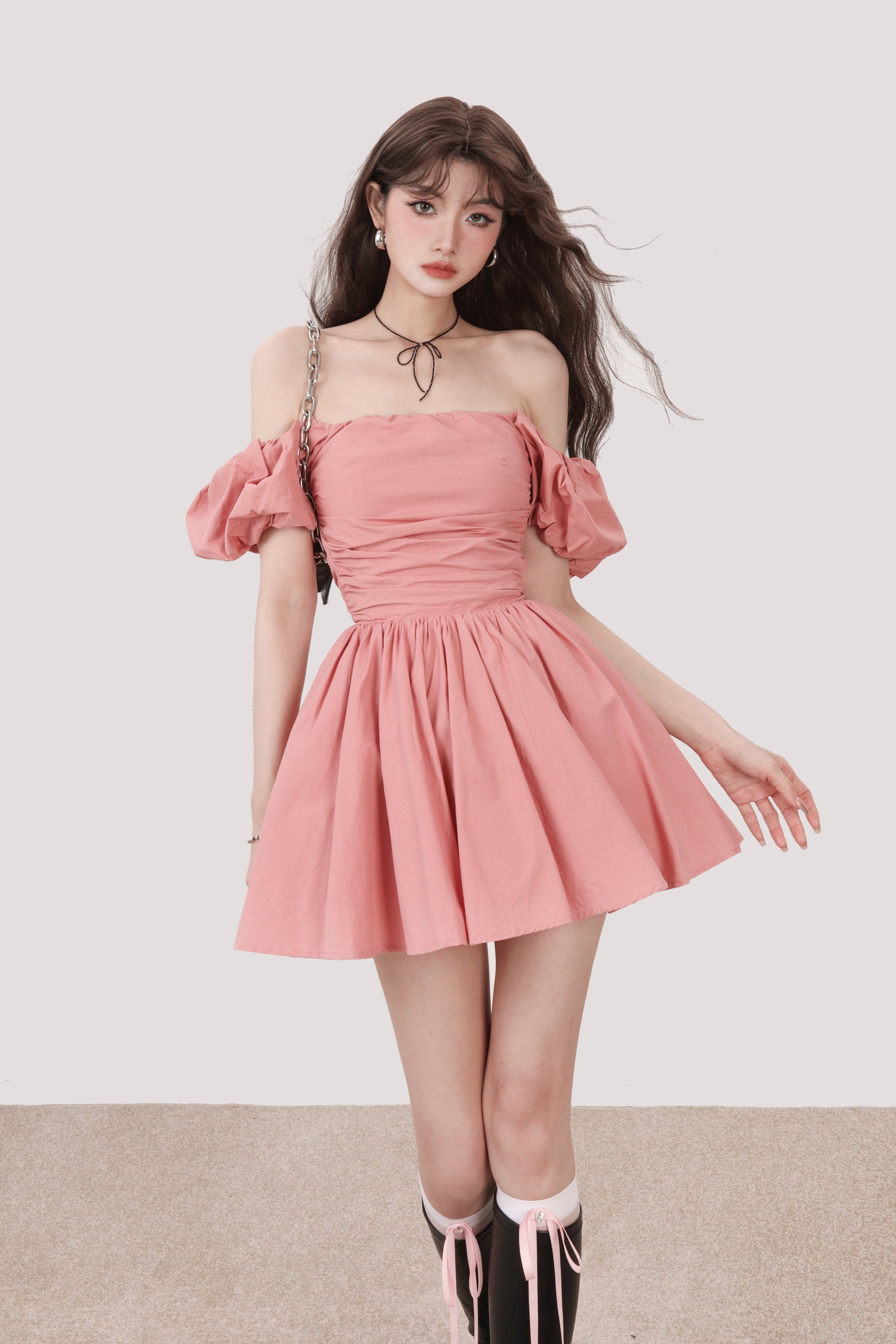 off shoulder elegant one-pice DL1328