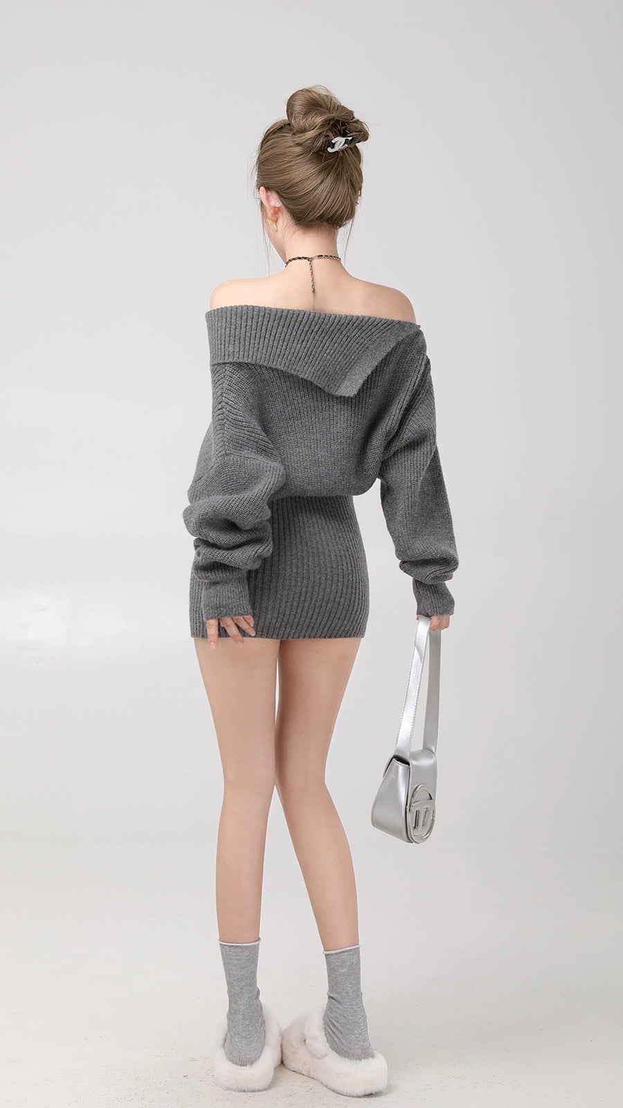 point botann off-shoulder one-piece DL1175
