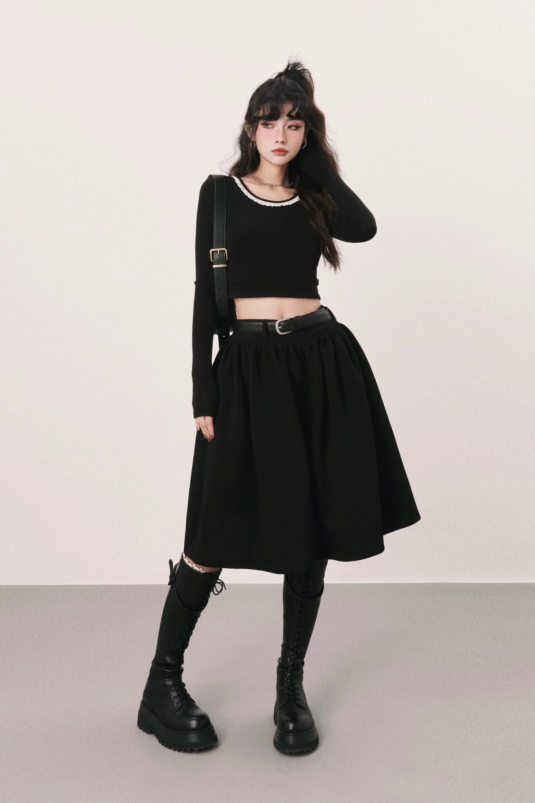 frill trendy ballet tops DL1281