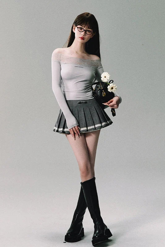 one-shoulder bottoming knitwear DL10073