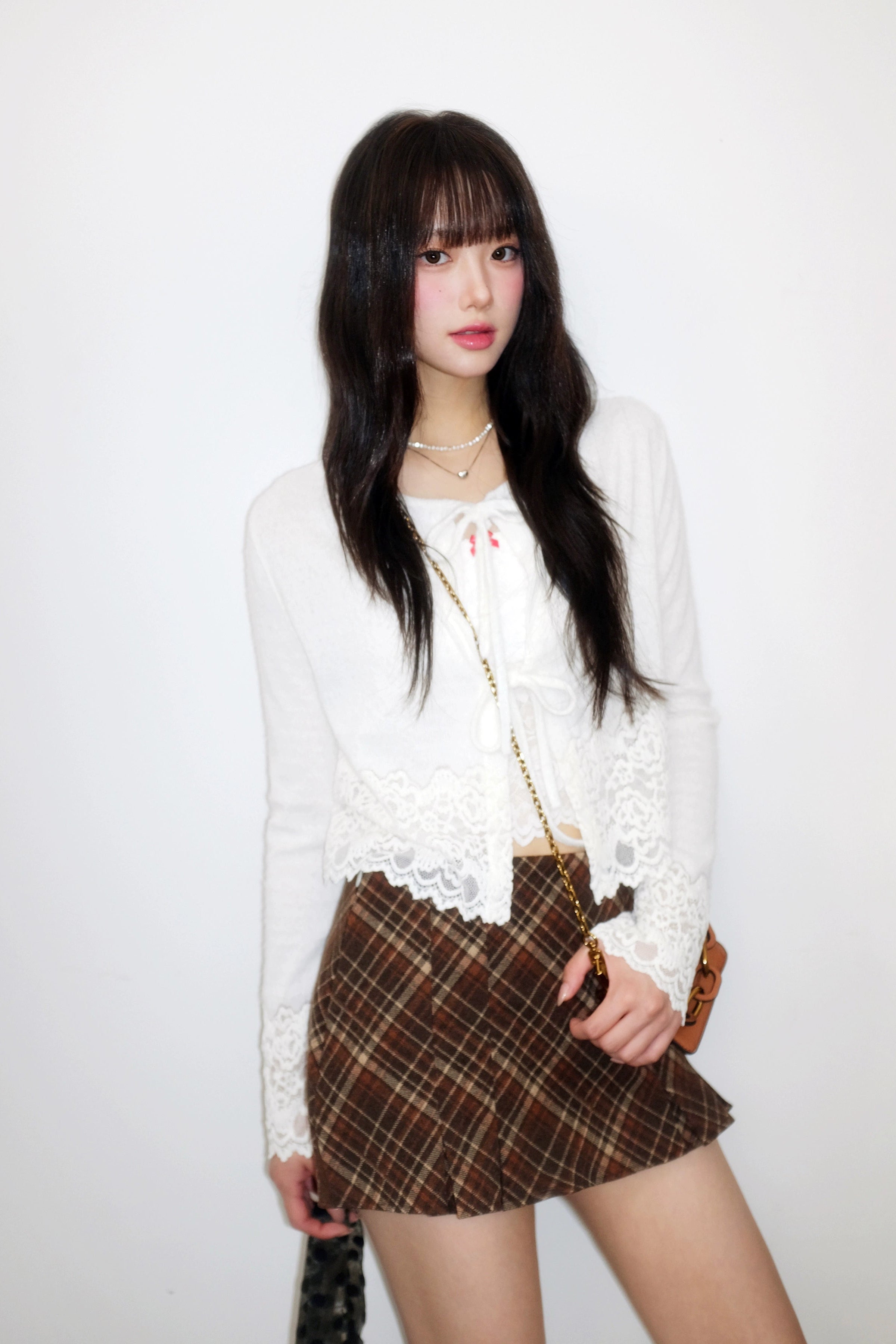 lace ribbon cardigan DL1456