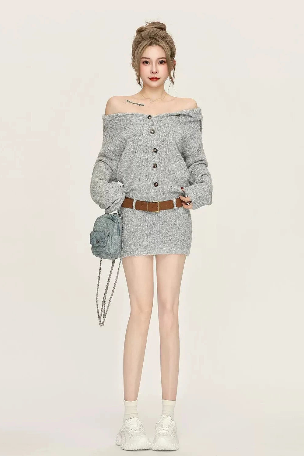 Knit sailor fit one-piece DL1260