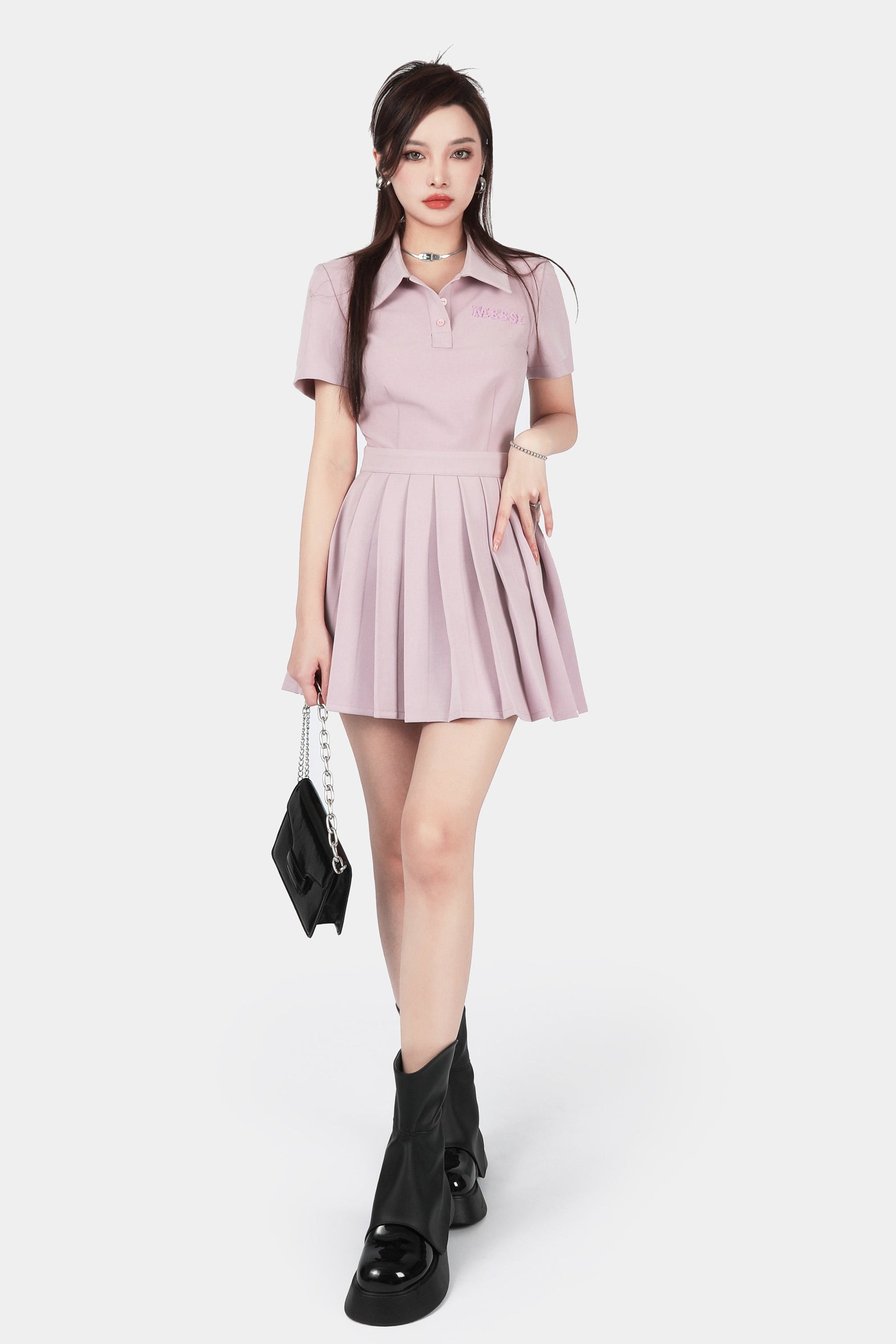 one point box pleat one-pice DL1321