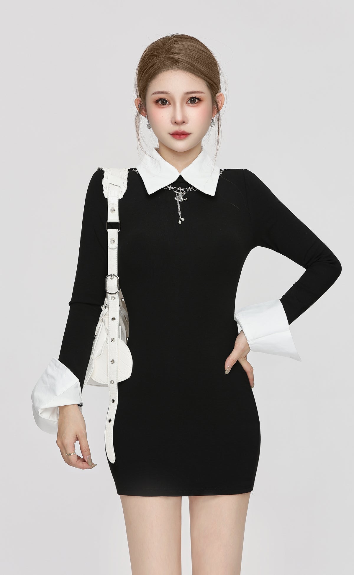 shirt knit one-piece DL1368