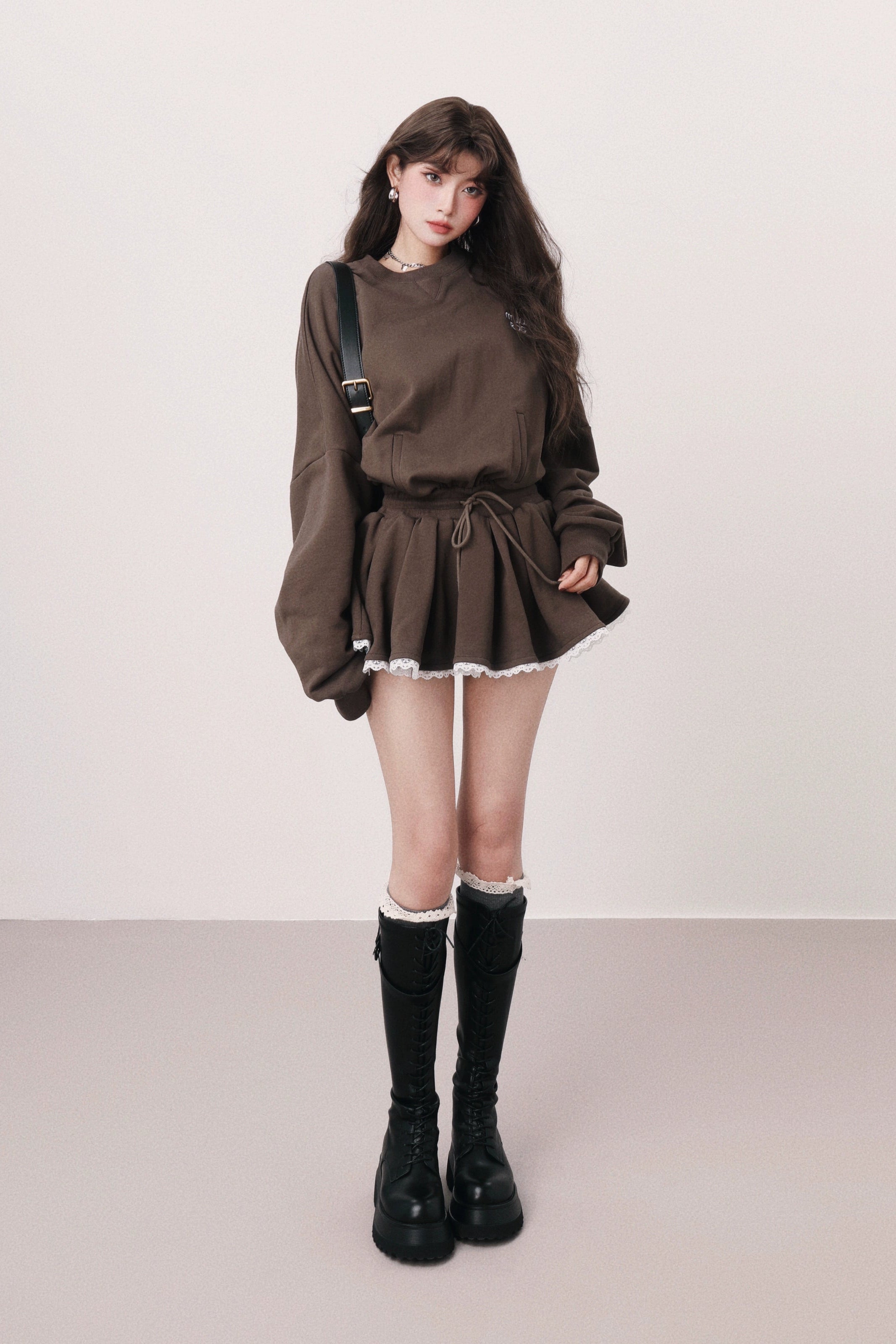 frill skirt swet set up DL1466