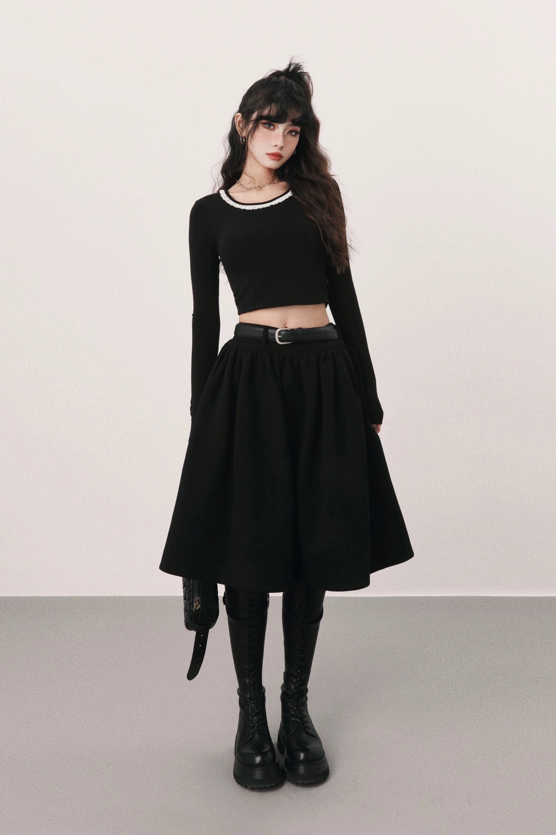 frill trendy ballet tops DL1281