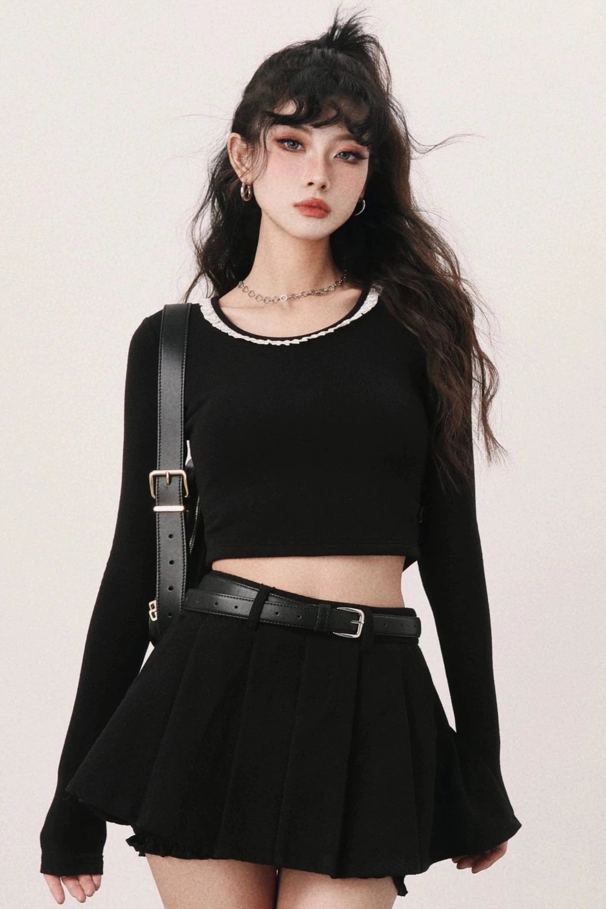 frill trendy ballet tops DL1281