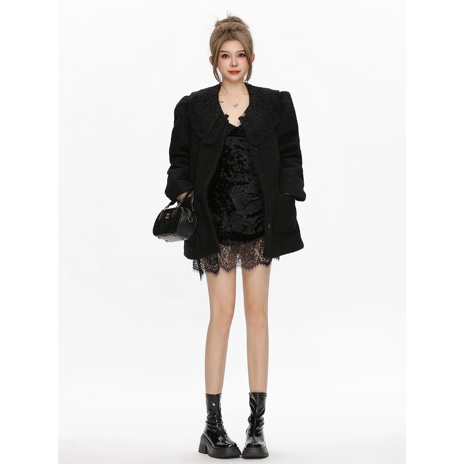 curler lace coat DL1272