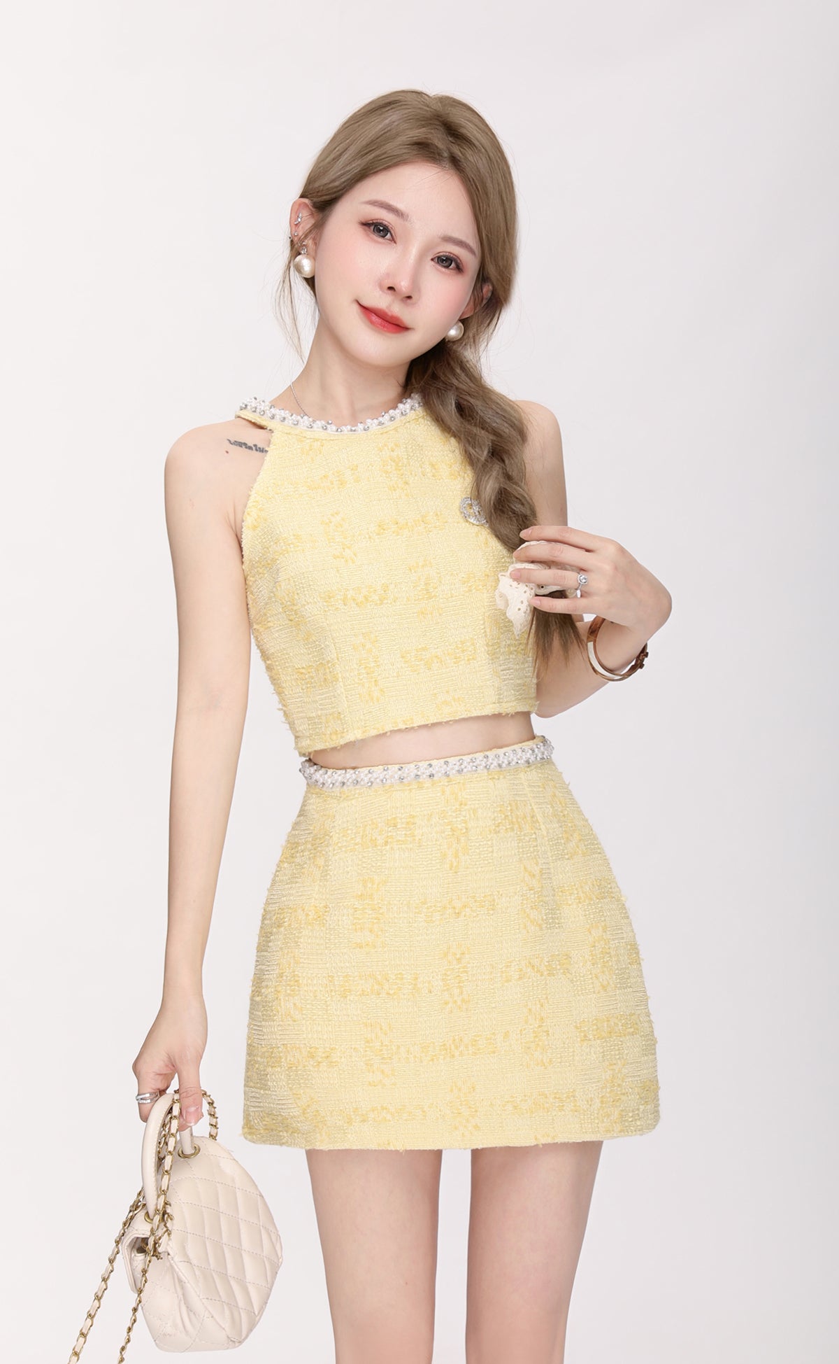tweed bijoux set upDL1359