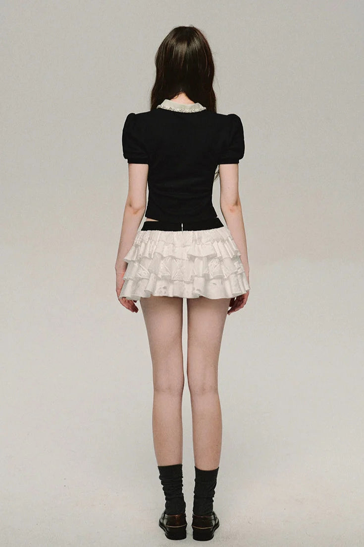 ultra low waist cake puffy skirt DL10001
