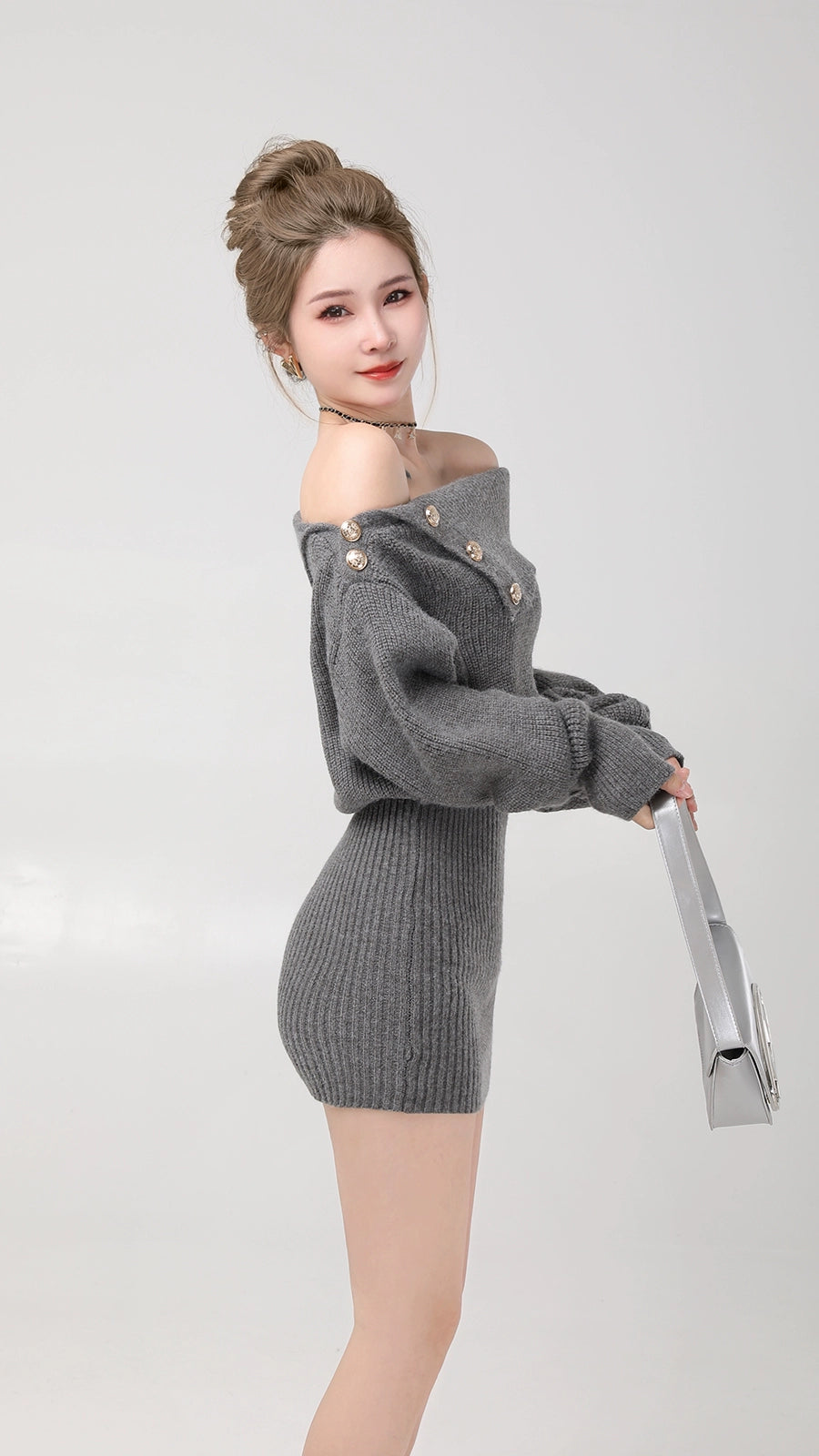 point botann off-shoulder one-piece DL1175