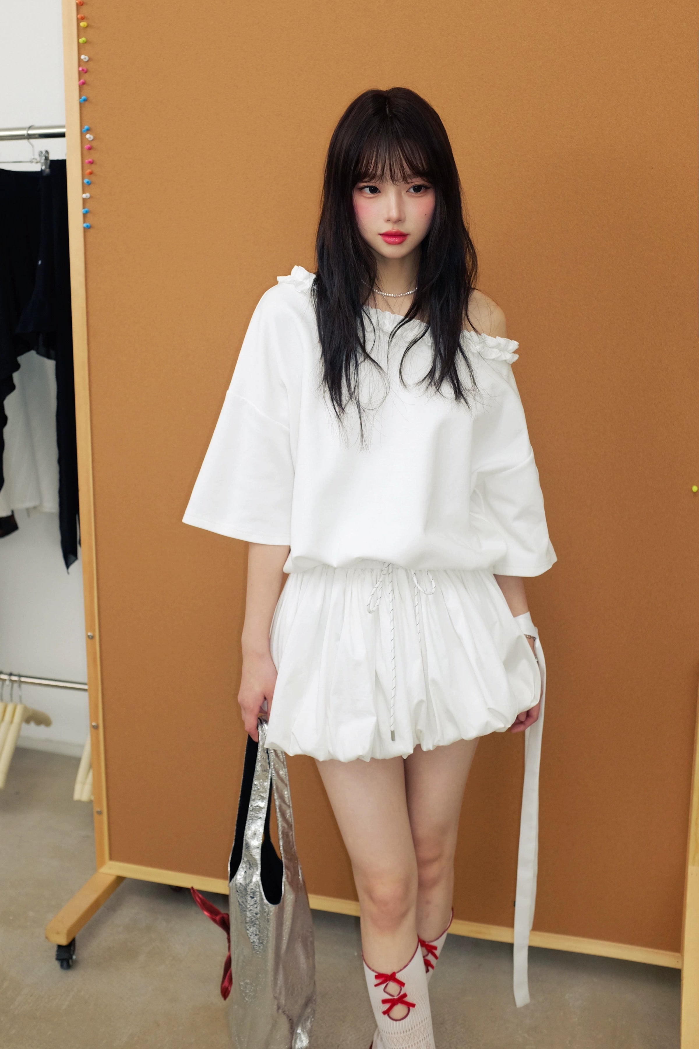 off-shoulder puff set up DL1428