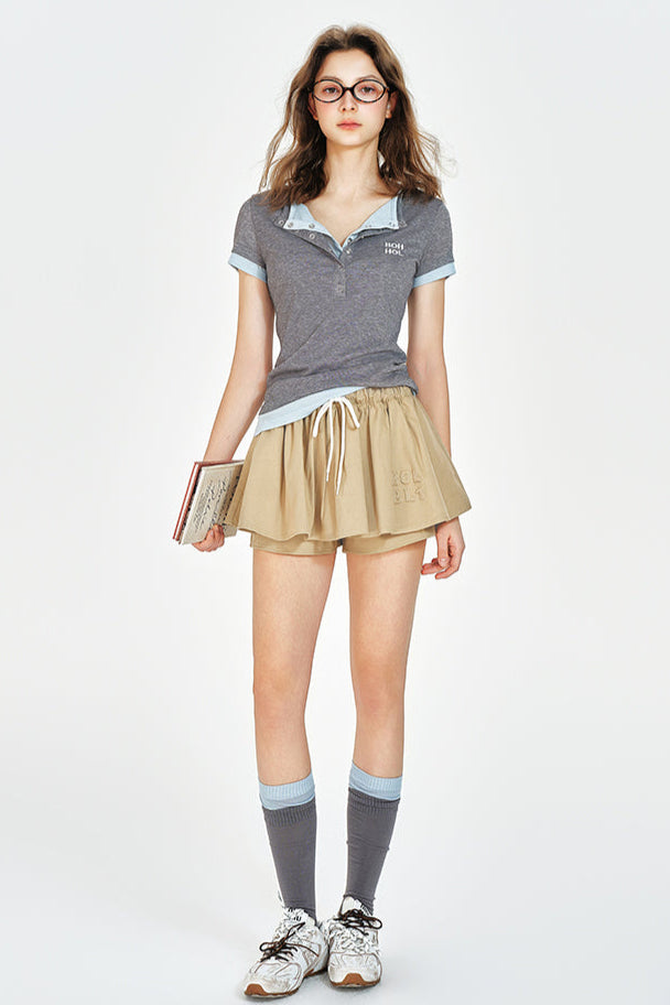 half sleeve doubie color knitDL10103