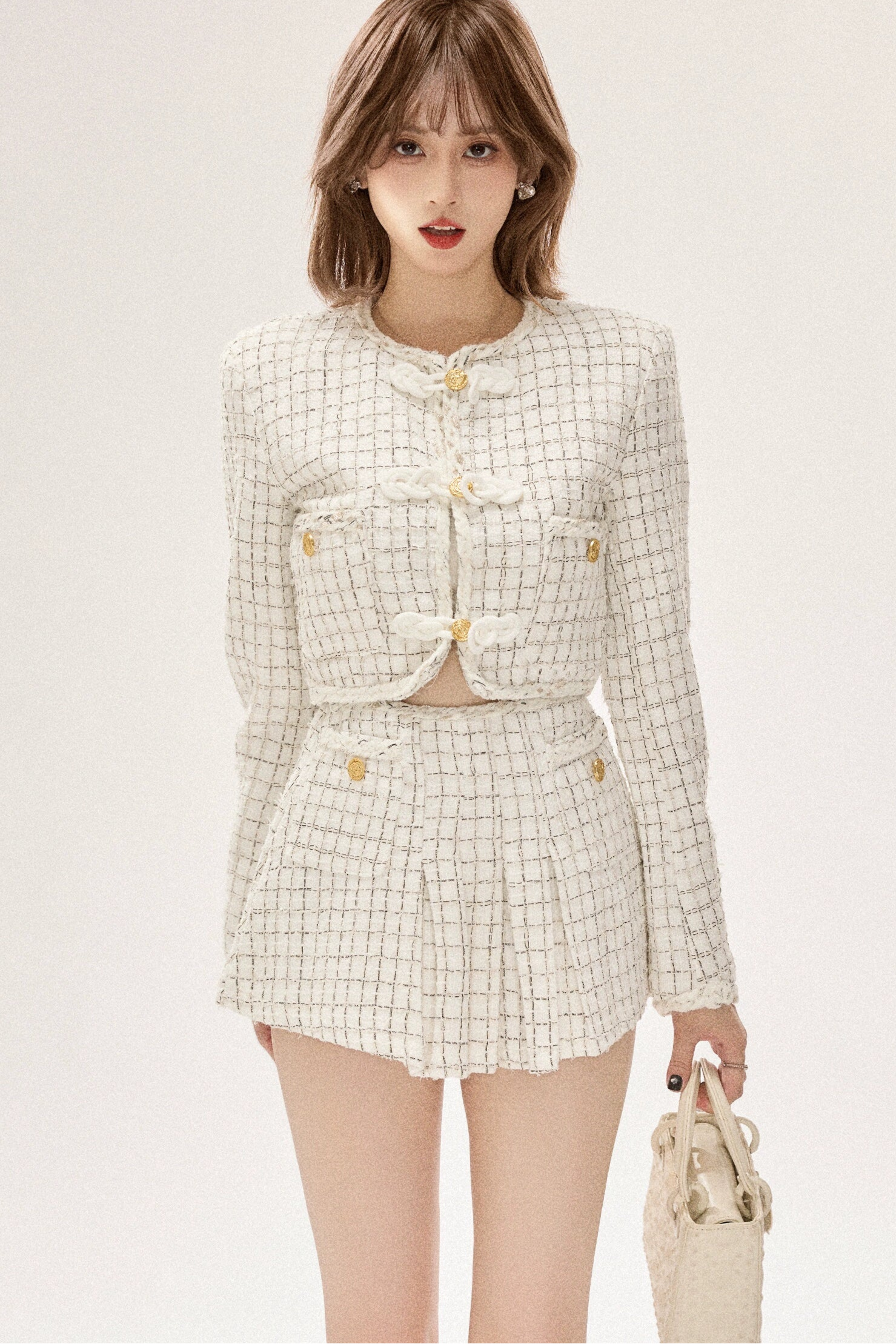 tweed bow button setup DL1458