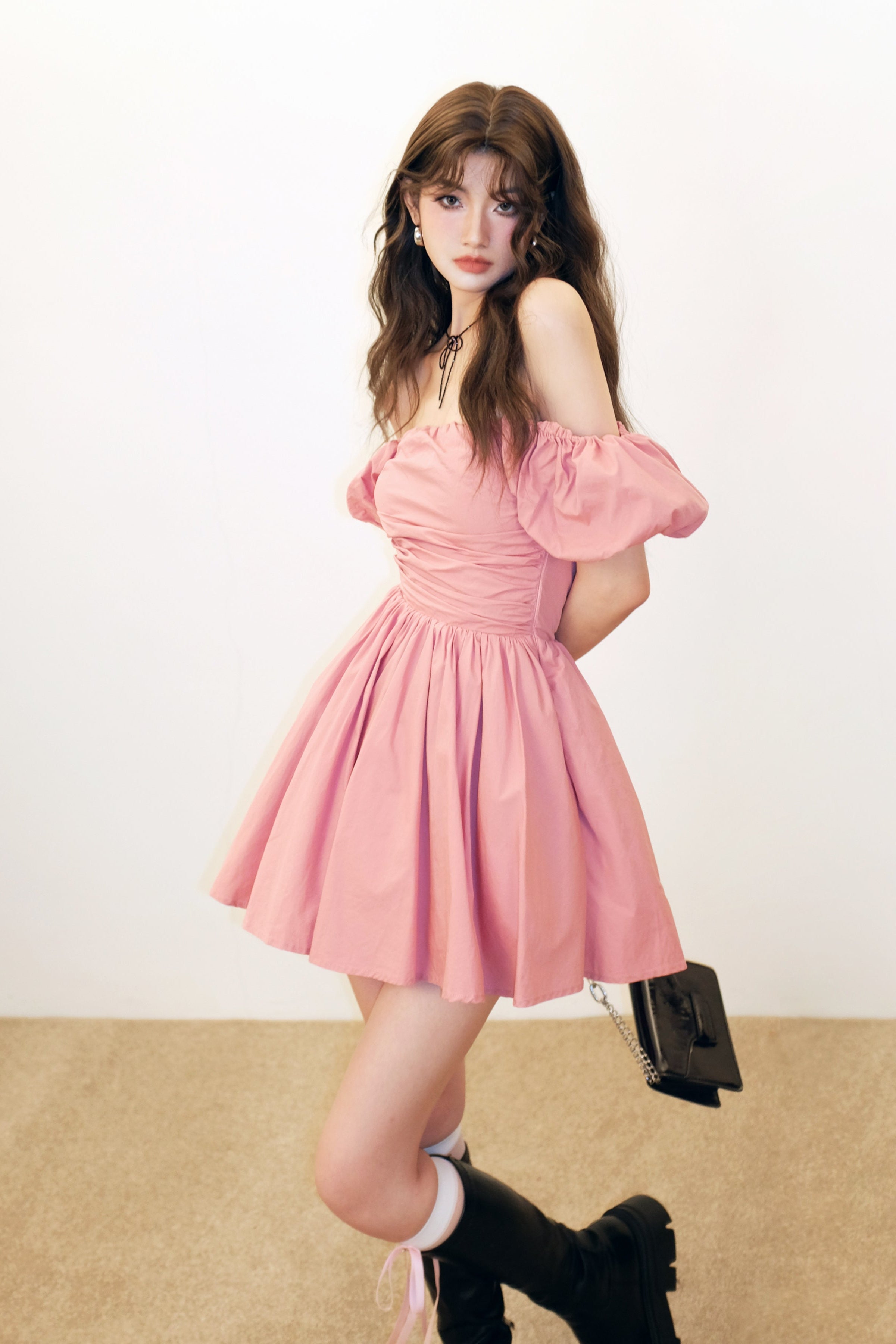 off shoulder elegant one-pice DL1328