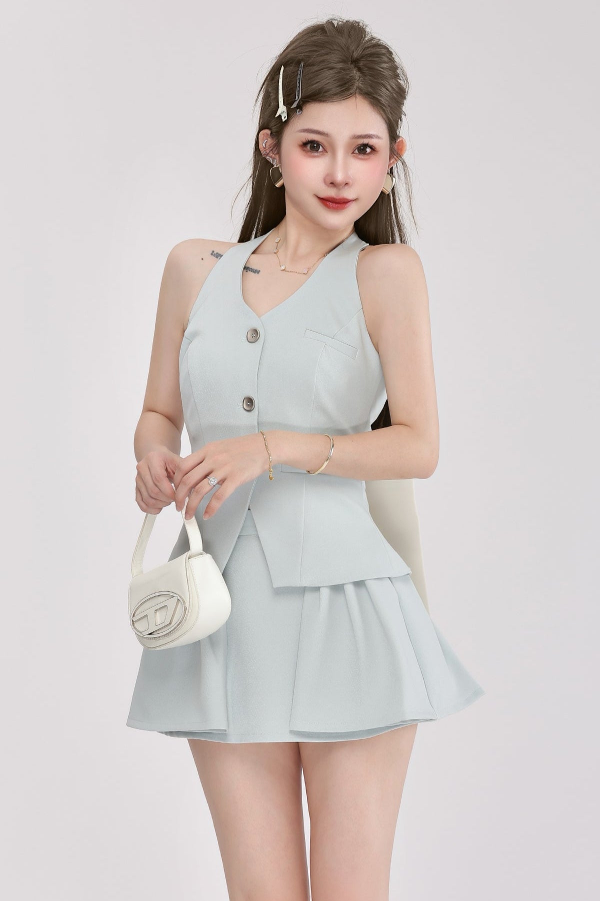 elegant v-neck set up DL1375