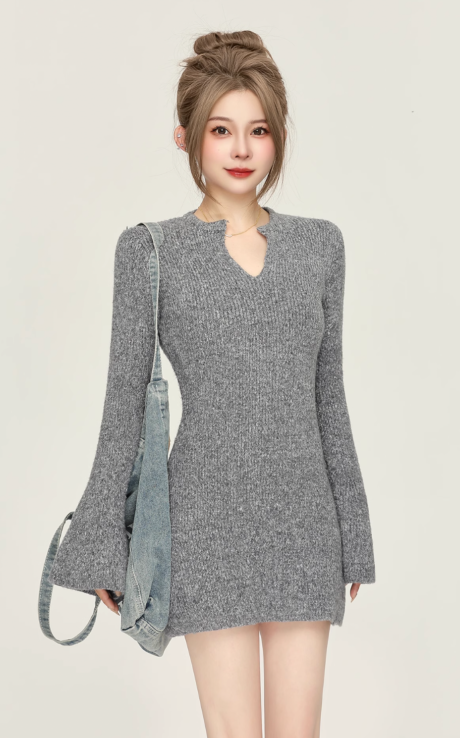neck ledy cut one-piece DL1253