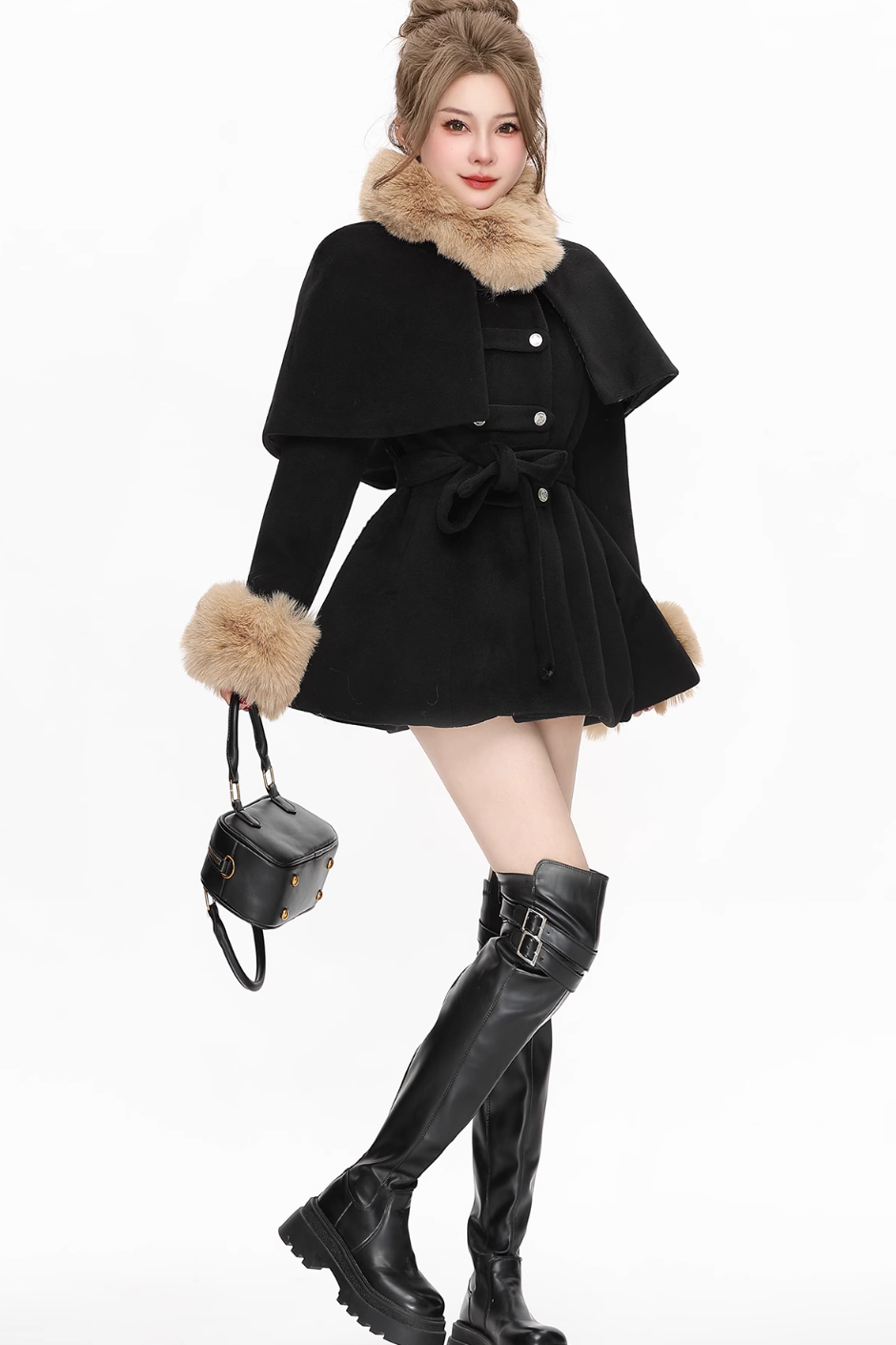chiffon cut coat DL1265