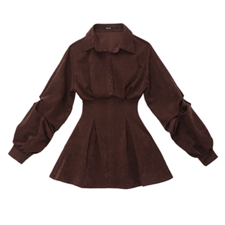 velour flare shirt one-piece DL1440