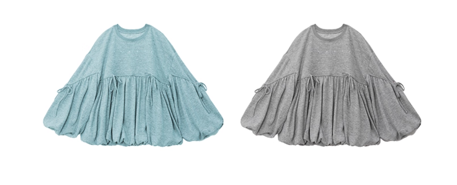 balloon hem sweat one-piece DL1447