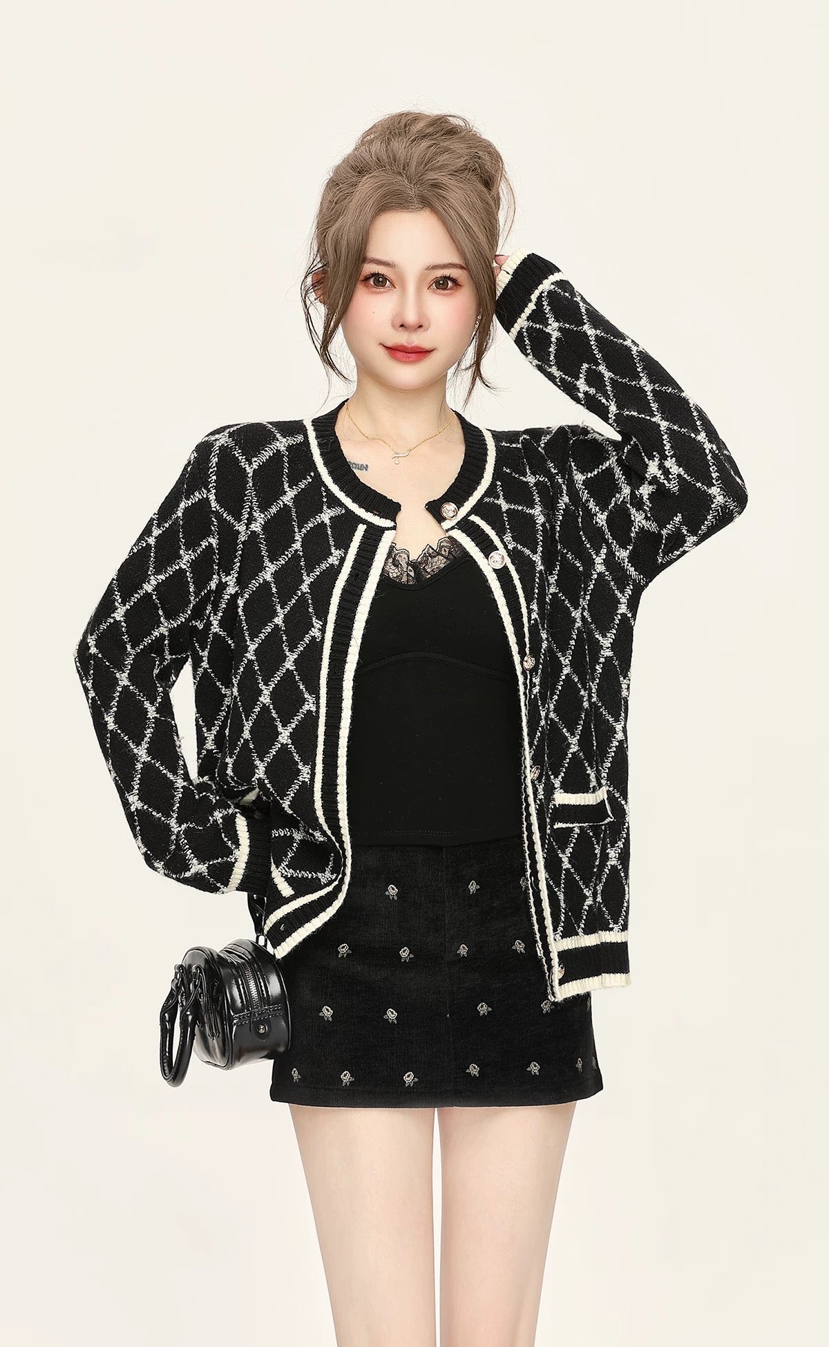 mode pattern Knit cardigan DL1278