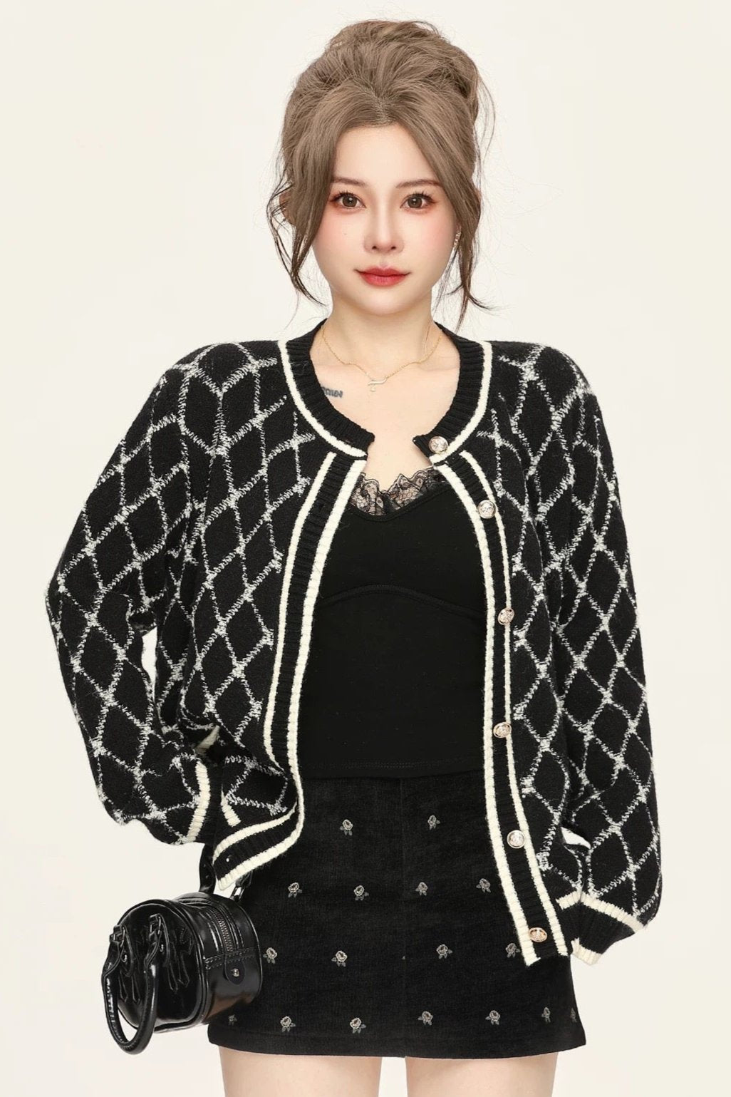 mode pattern Knit cardigan DL1278