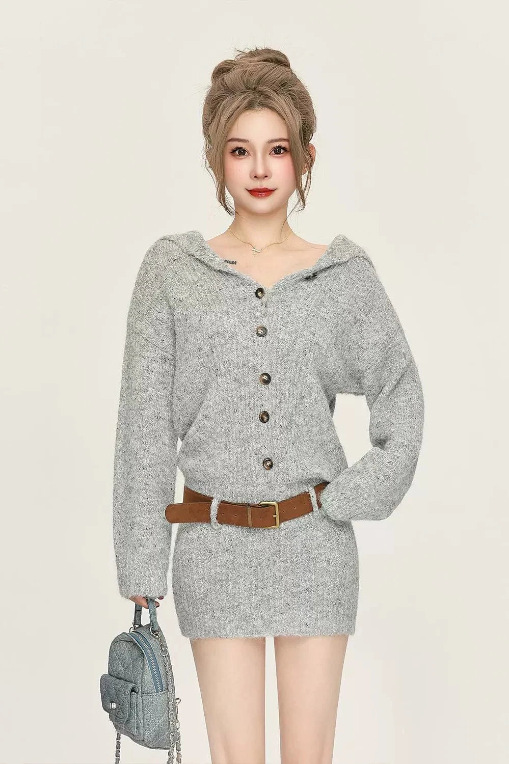 Knit sailor fit one-piece DL1260