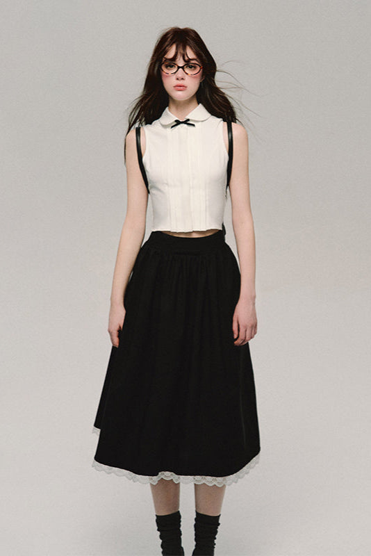 ribbon nosleve tops DL10080