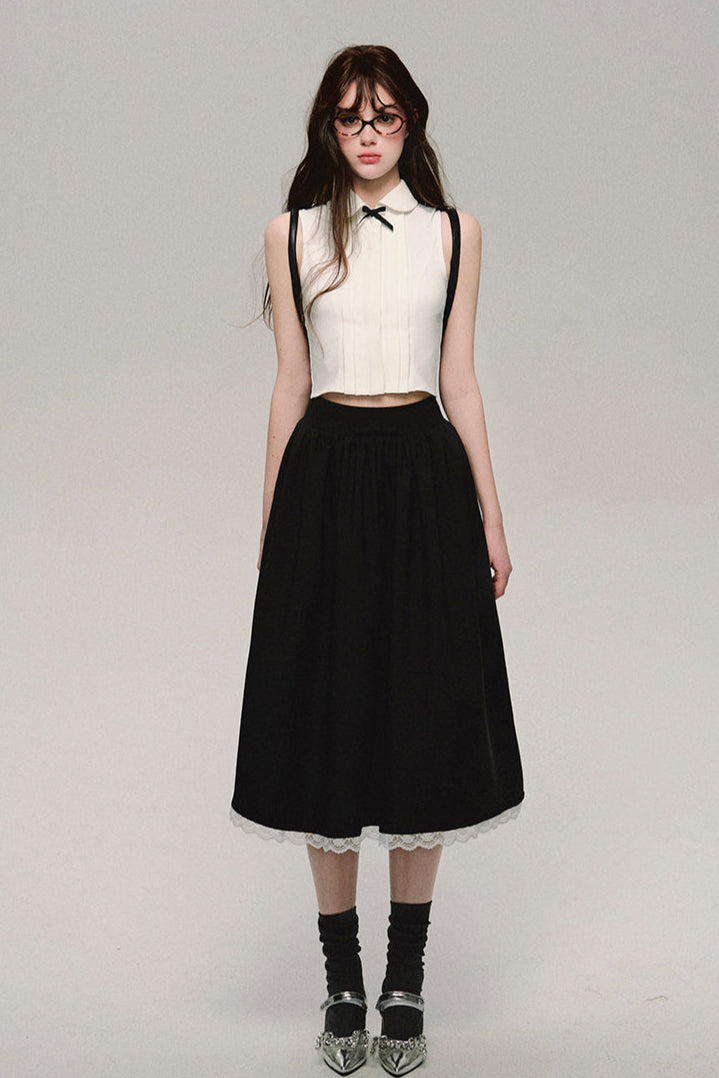 ribbon nosleve tops DL10080