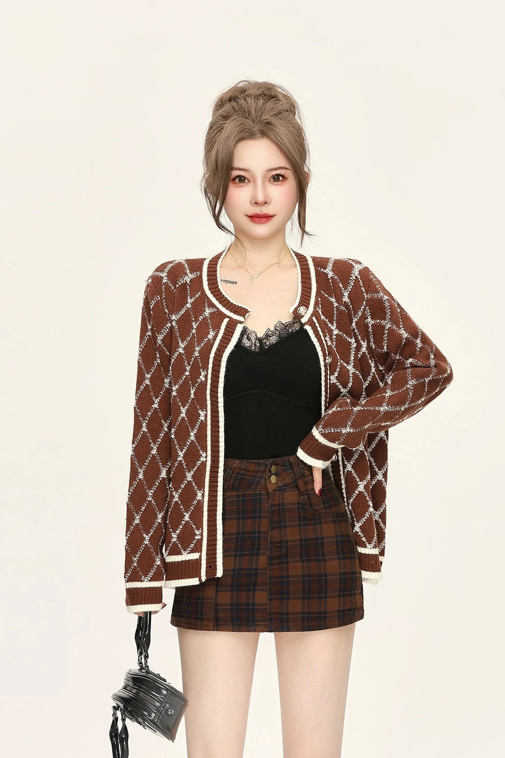 mode pattern Knit cardigan DL1278