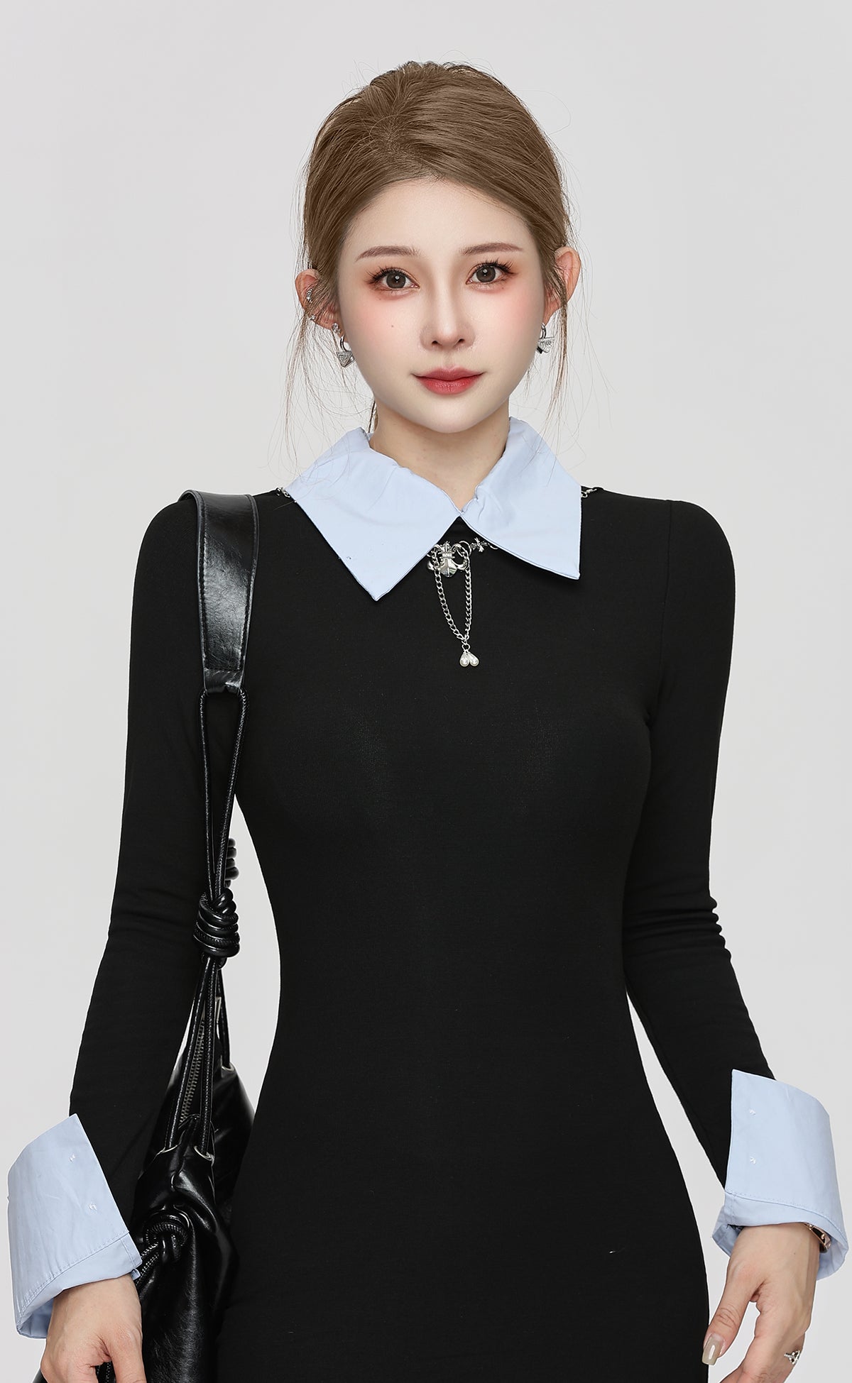 shirt knit one-piece DL1368