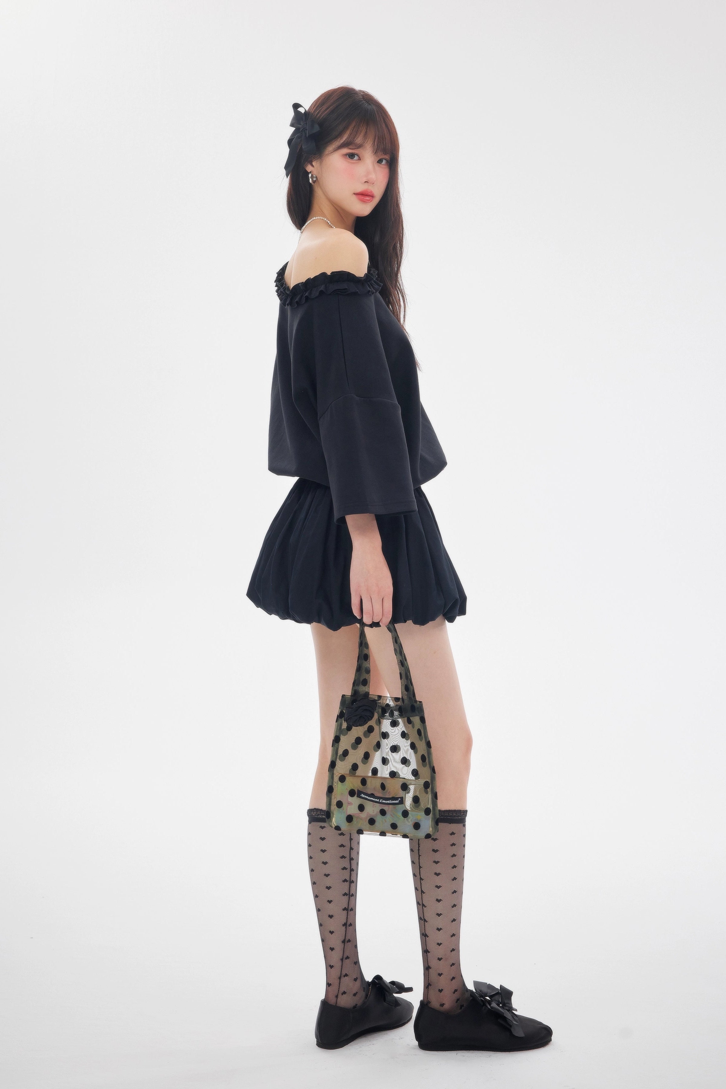 off-shoulder puff set up DL1428