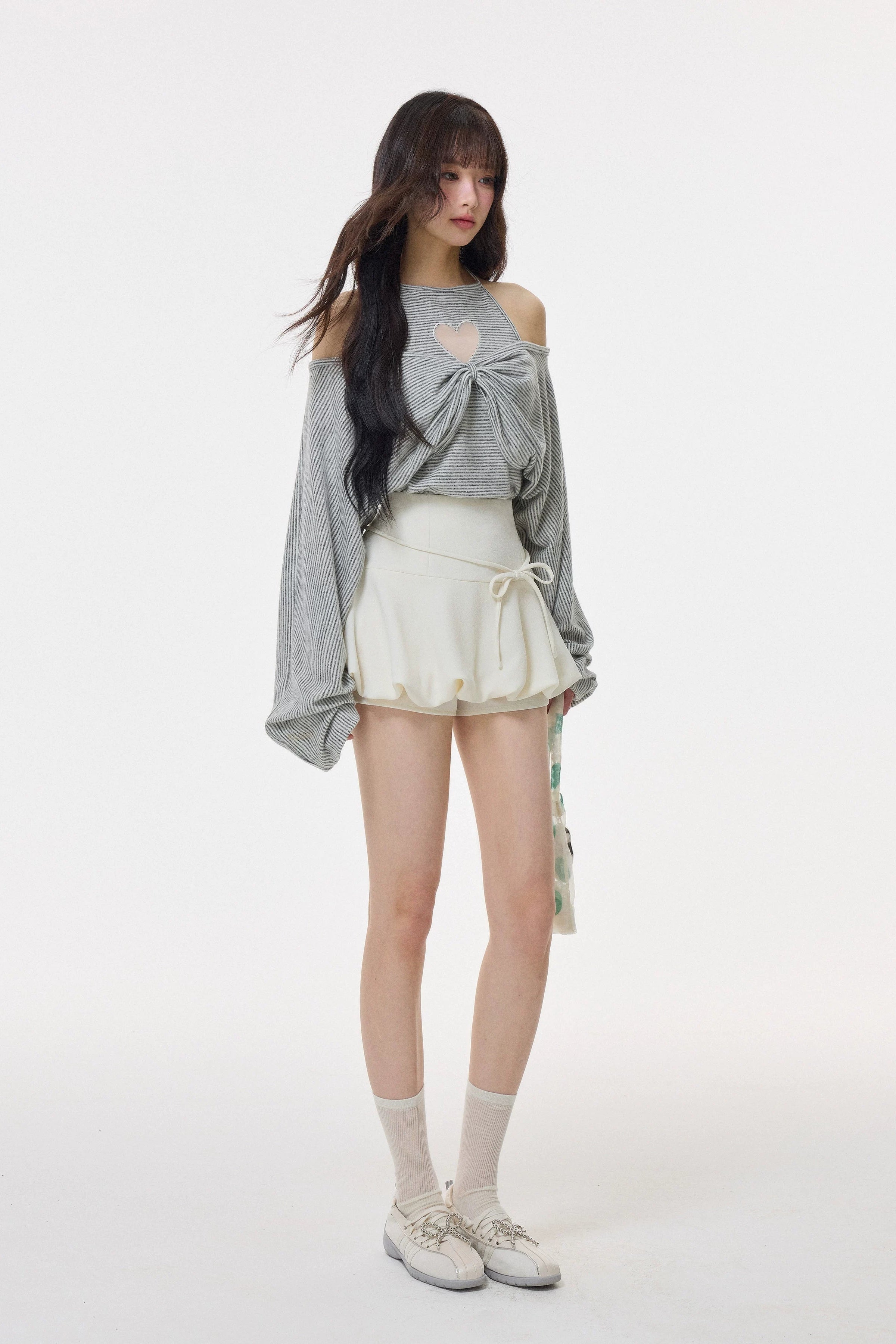 heart halter layered tops DL1521