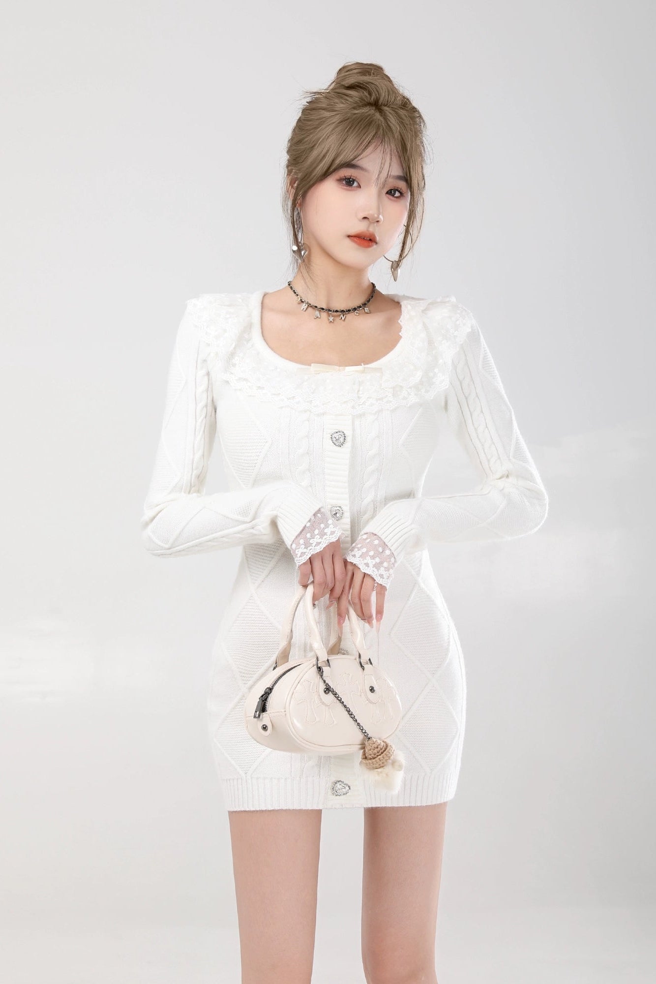 lace knit mini onepiece DL1463