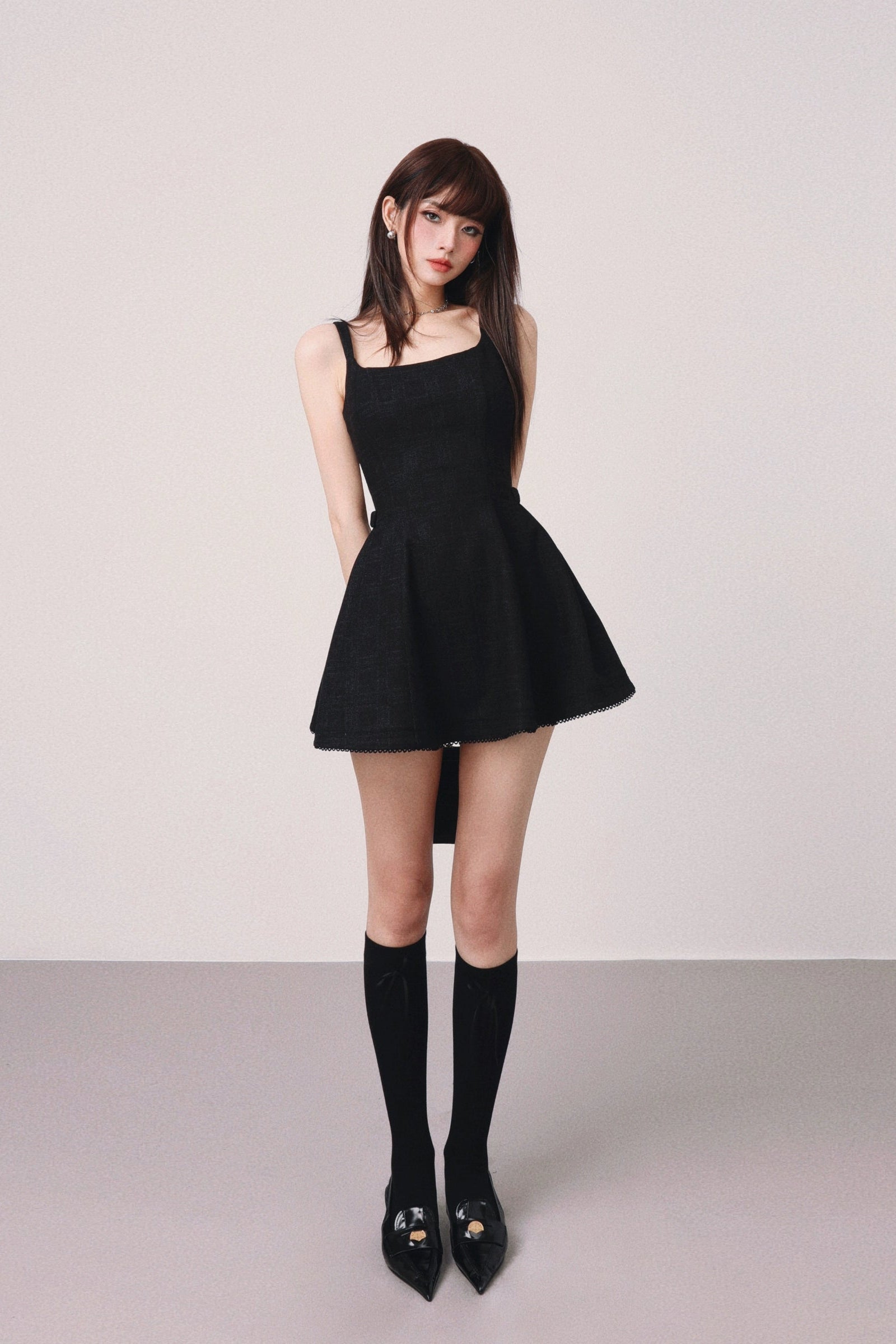 black side ribbon one-pice DL1395