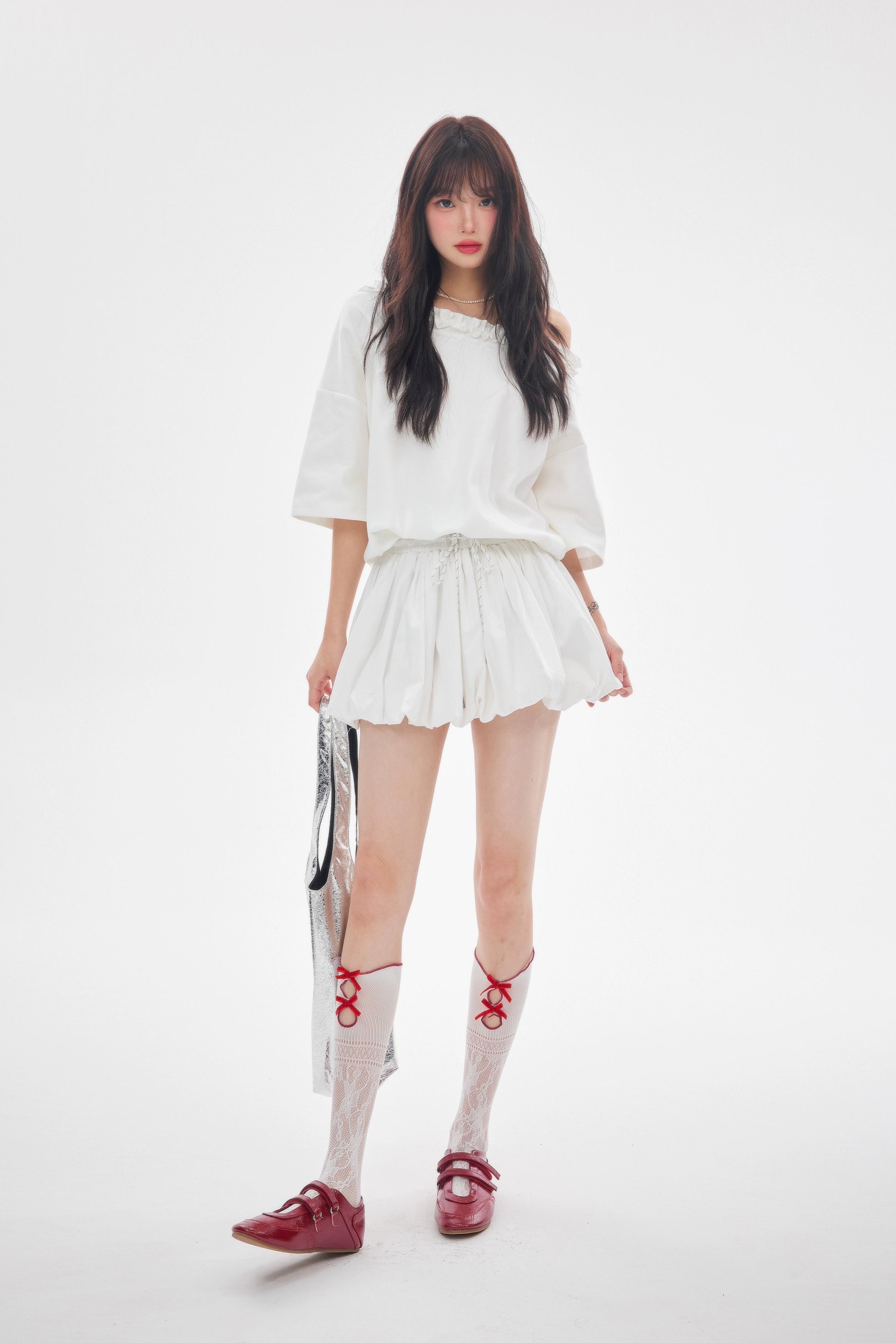off-shoulder puff set up DL1428