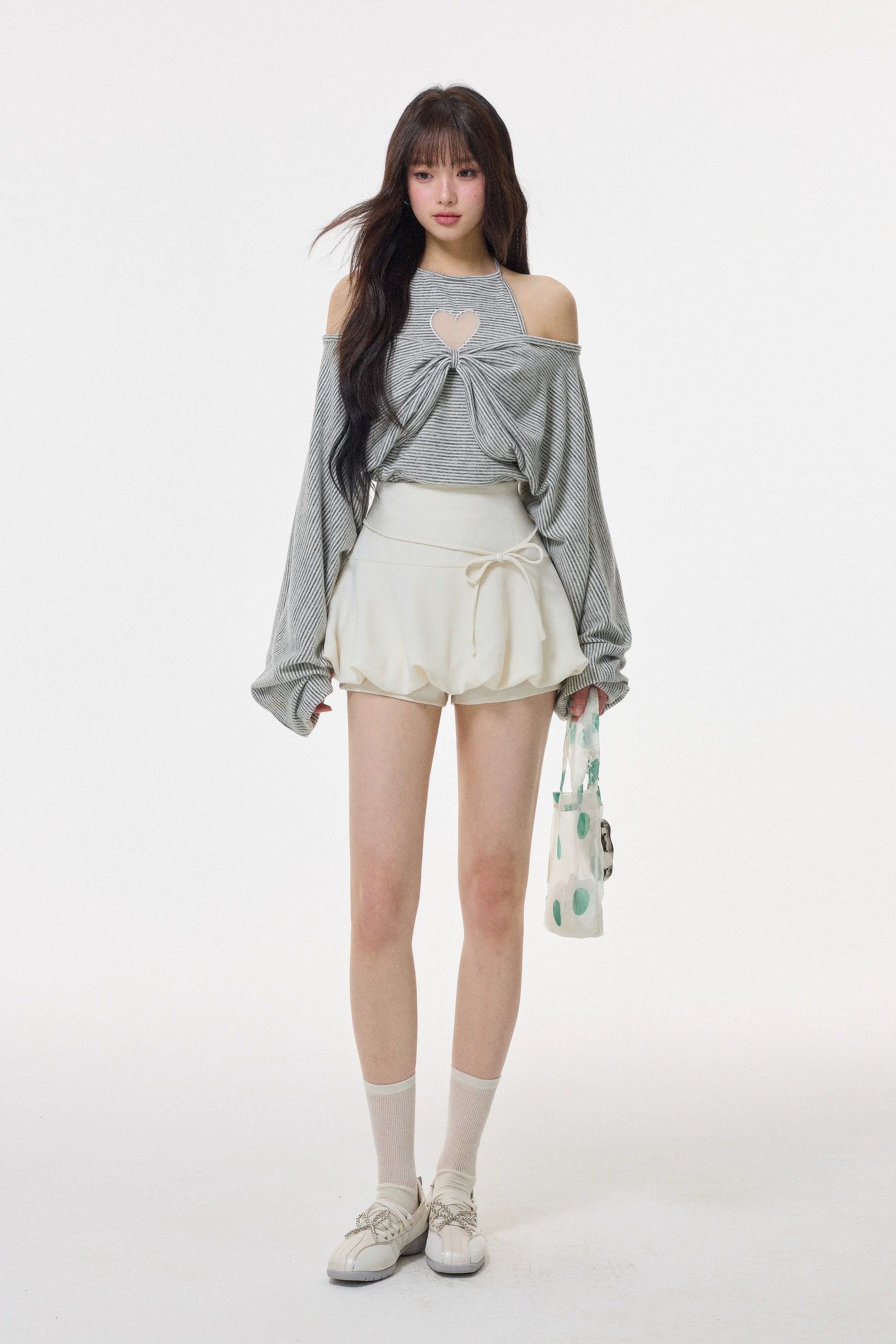 heart halter layered tops DL1521